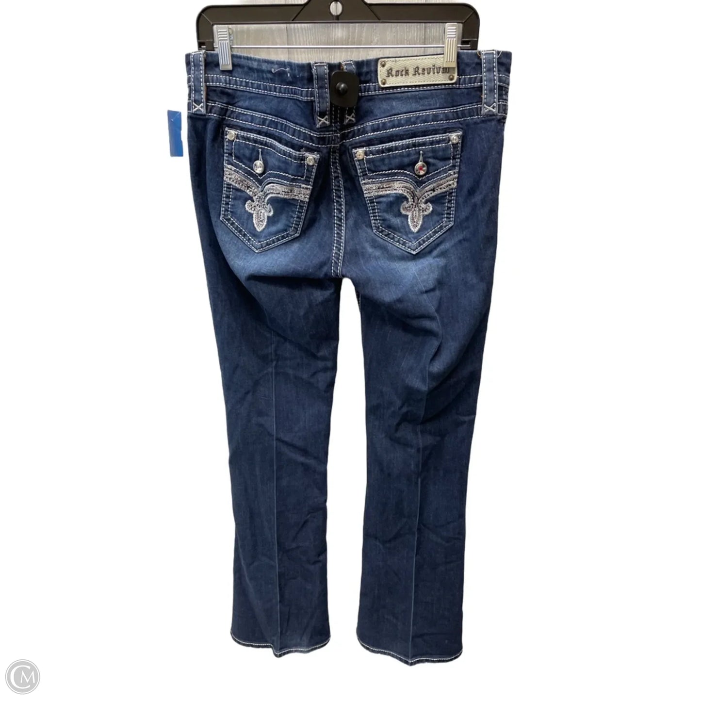 Jeans Wide Leg By Rock Revival In Blue Denim, Size: 10