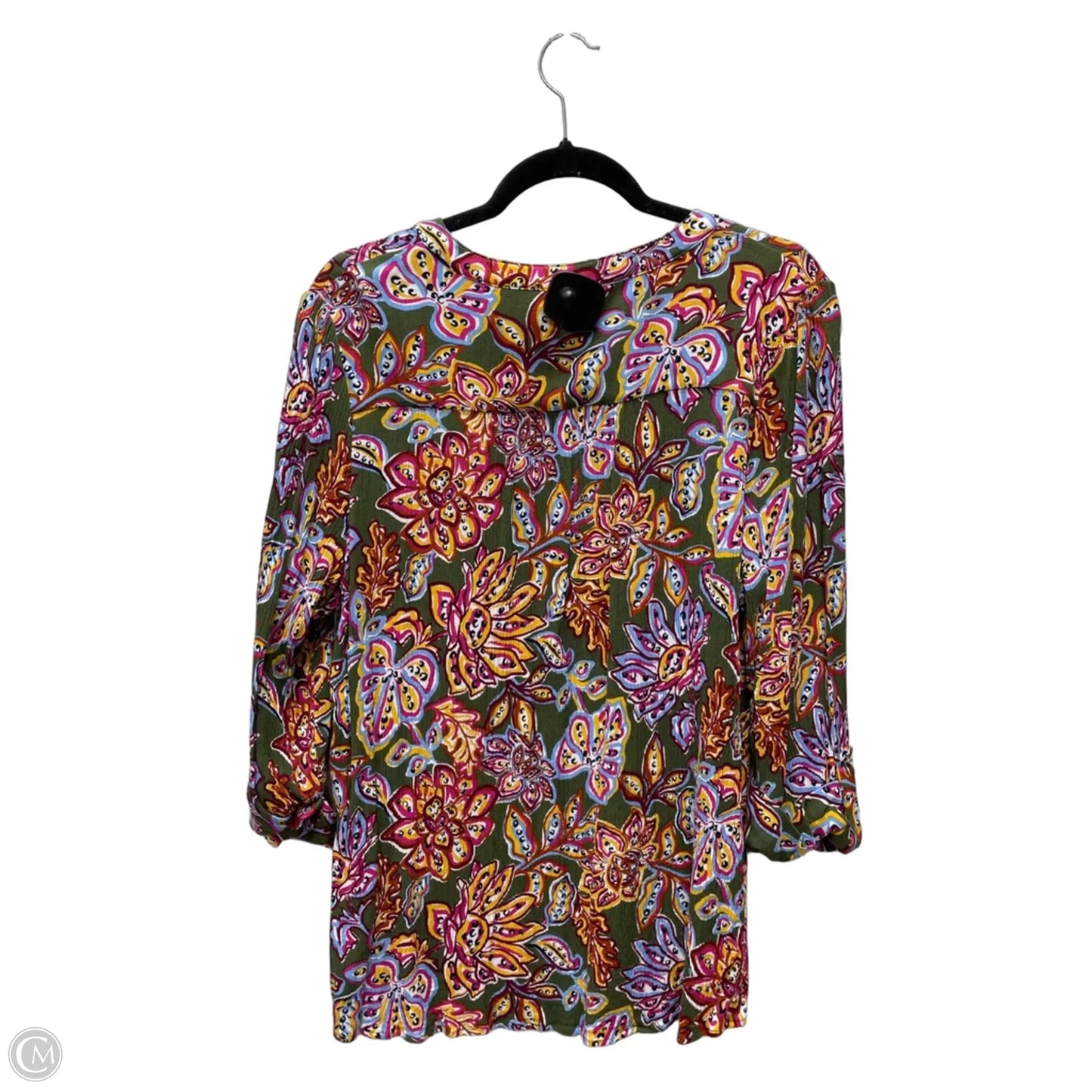 Top Long Sleeve By Kim Rogers In Floral Print, Size: 2x
