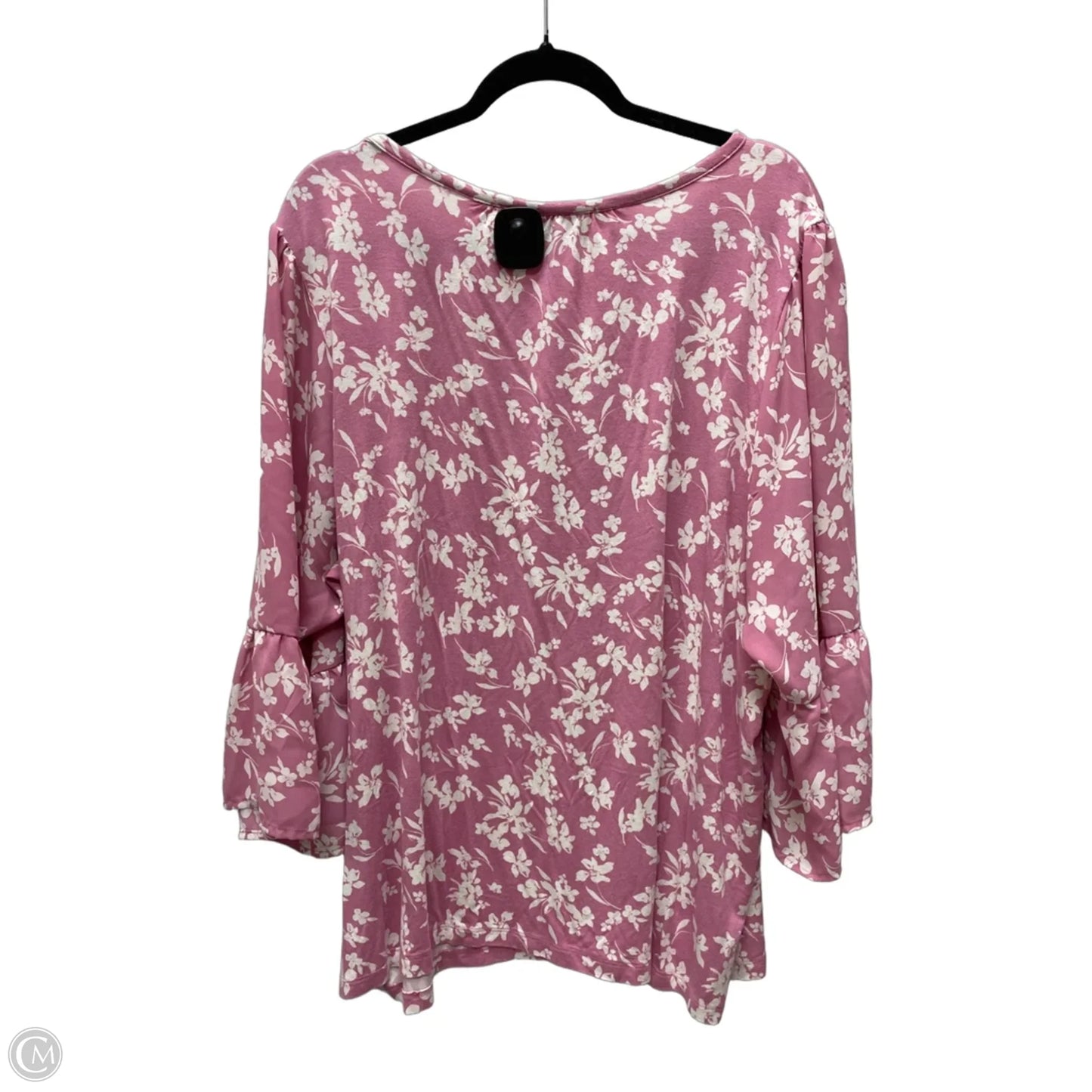 Top 3/4 Sleeve By Style And Company In Floral Print, Size: 3x