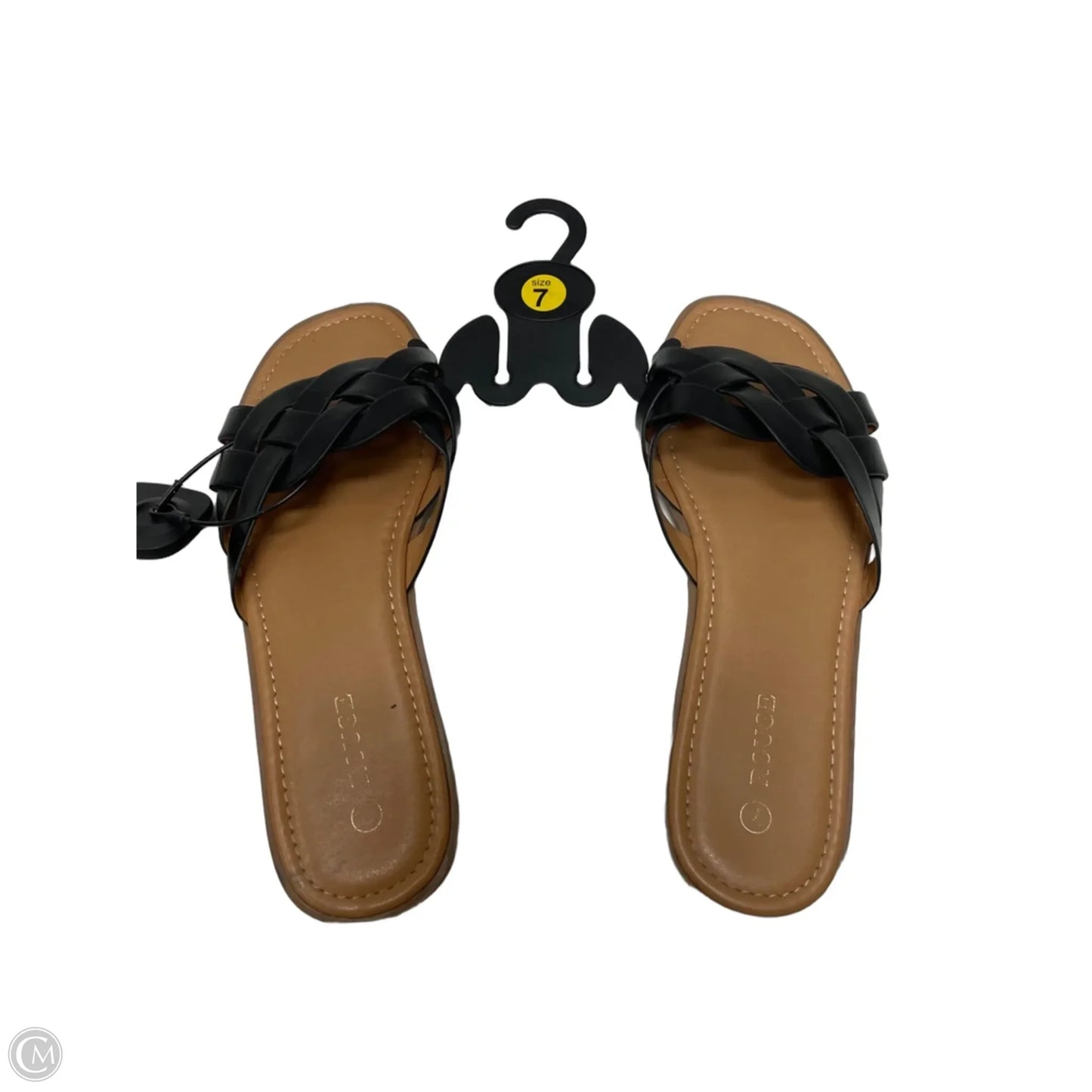 Sandals Flats By Rouge In Black, Size: 7