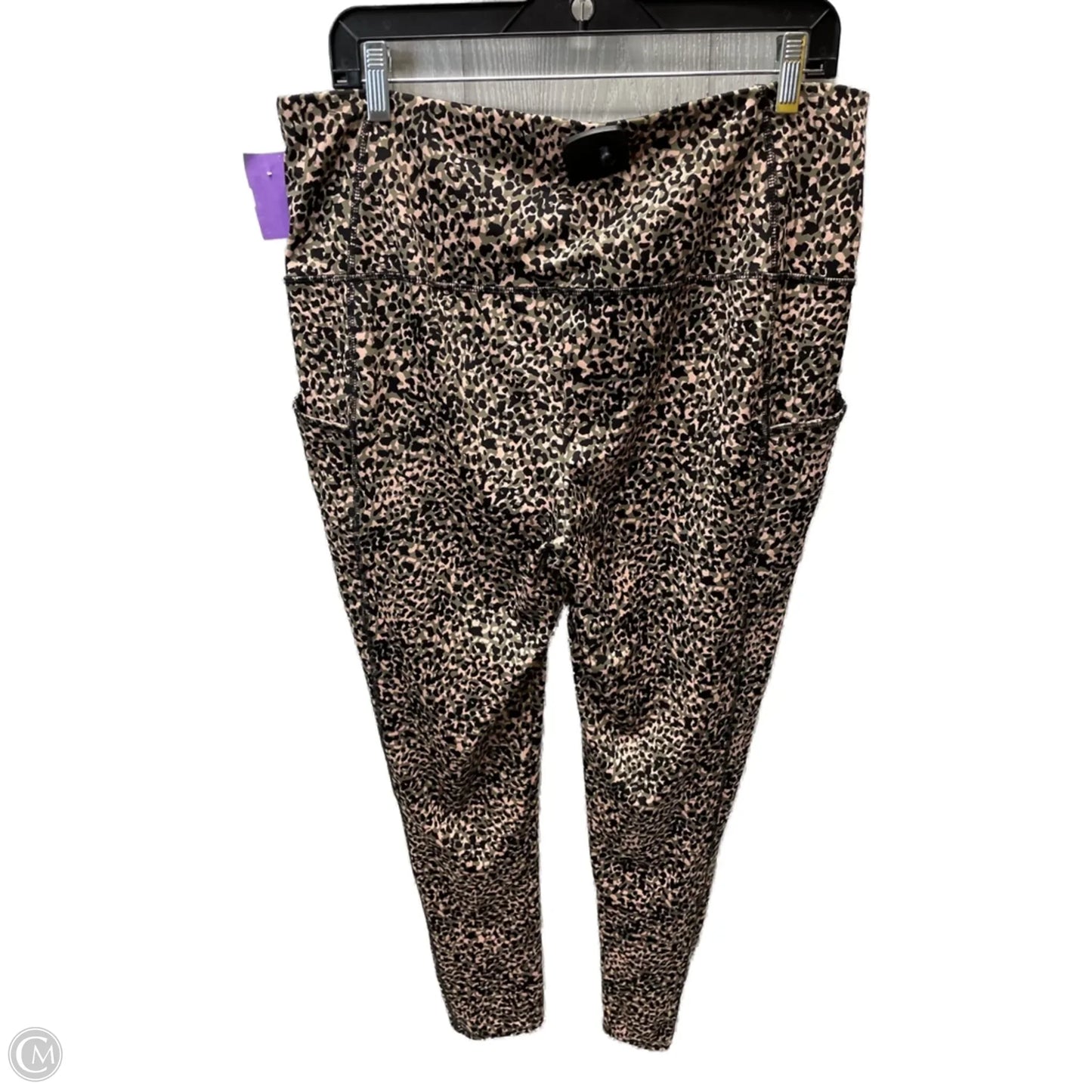 Athletic Leggings By Chicos In Animal Print, Size: L