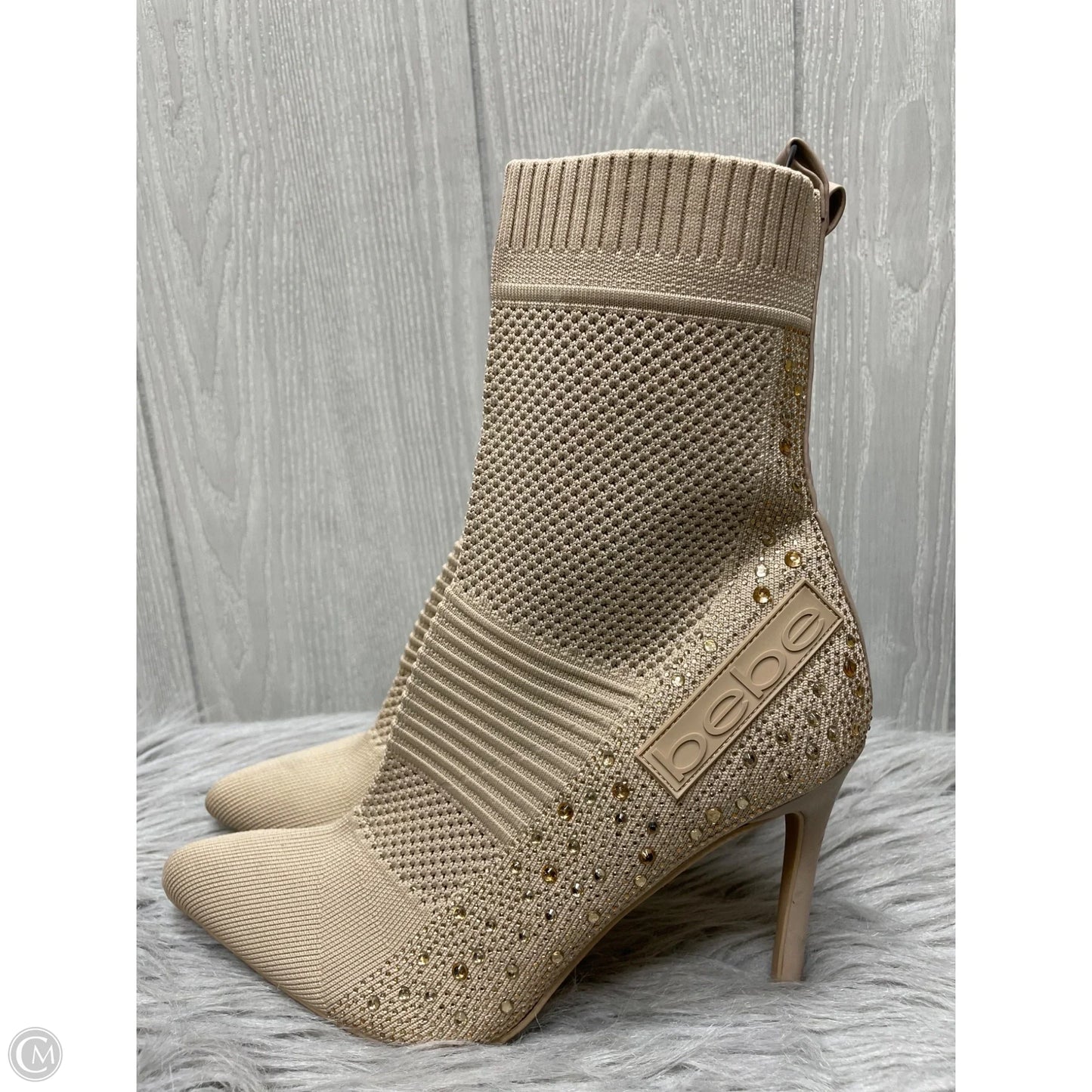 Boots Ankle Heels By Bebe In Tan, Size: 9