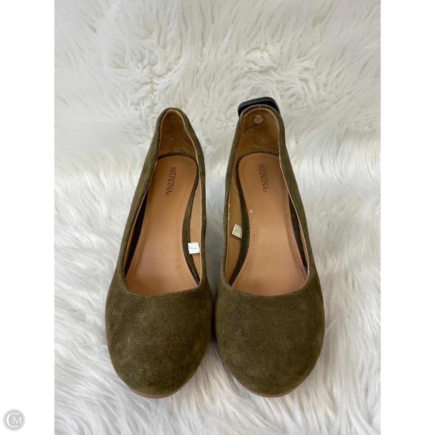 Shoes Heels Wedge By Merona In Green, Size: 8.5