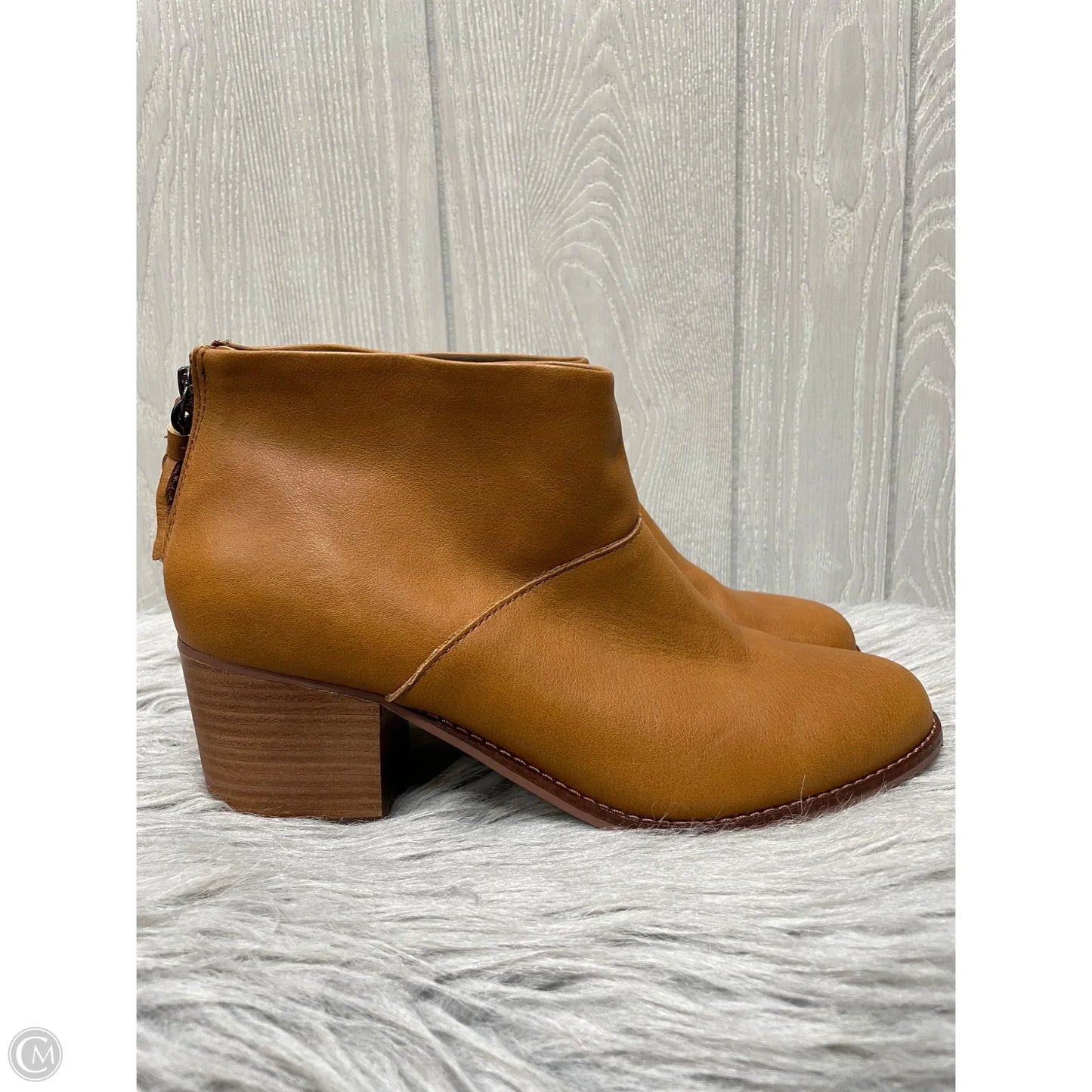 Boots Ankle Heels By Toms In Brown, Size: 10