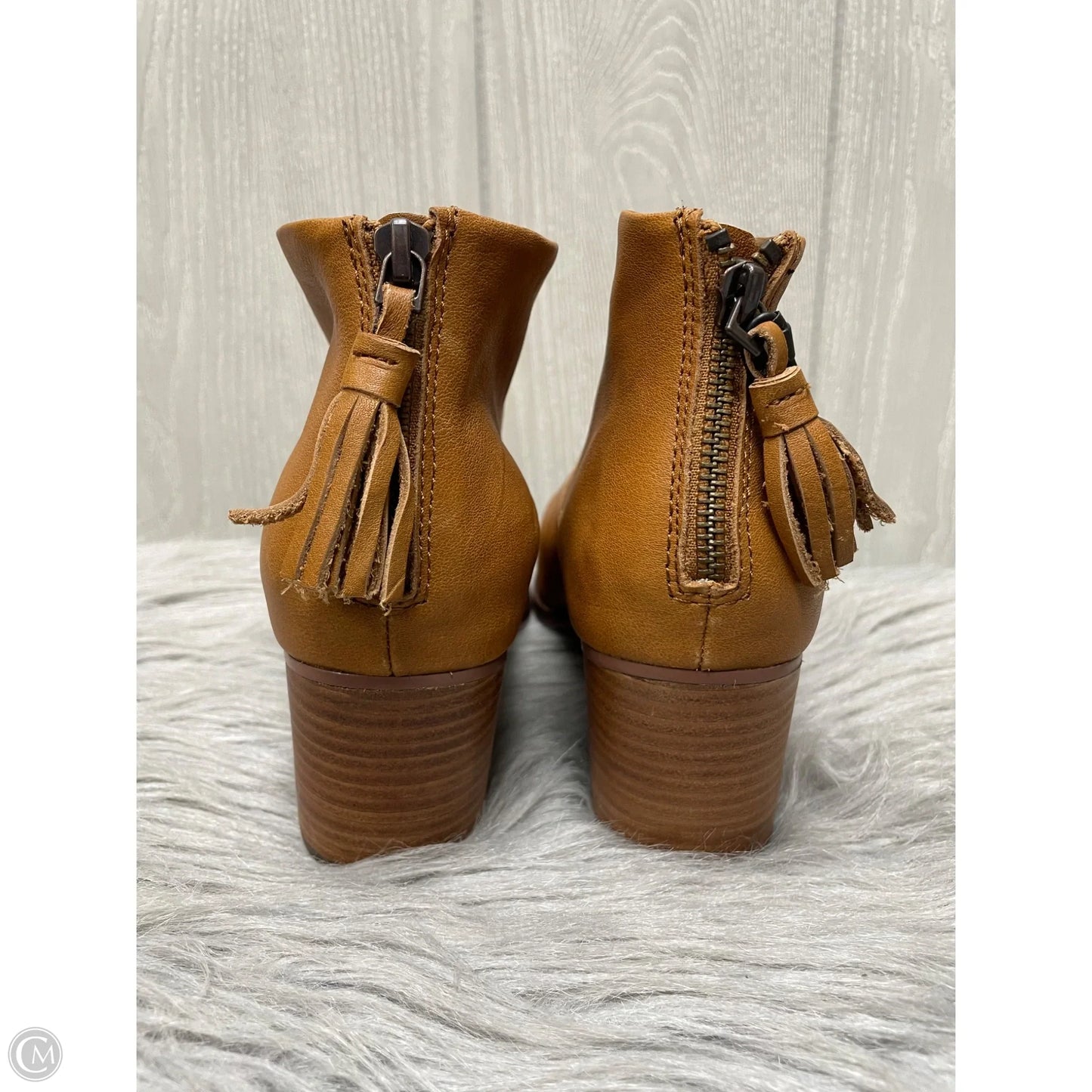 Boots Ankle Heels By Toms In Brown, Size: 10