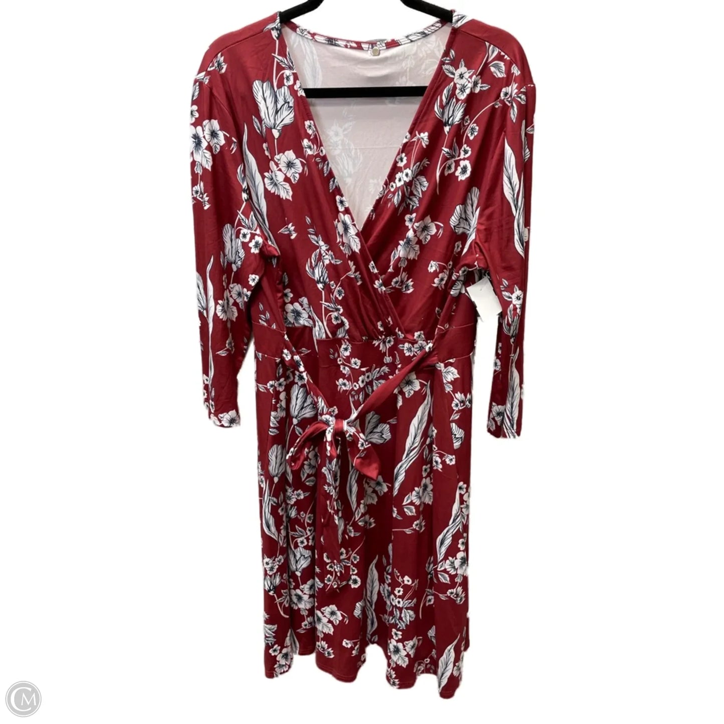 Dress Casual Midi By Clothes Mentor In Floral Print, Size: 4x