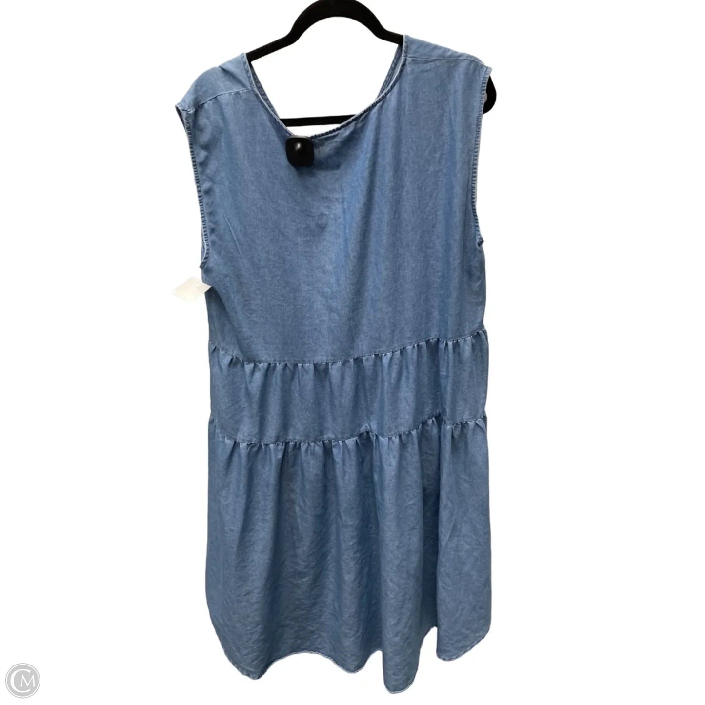 Tunic Short Sleeve By New York And Co In Blue Denim, Size: Xl