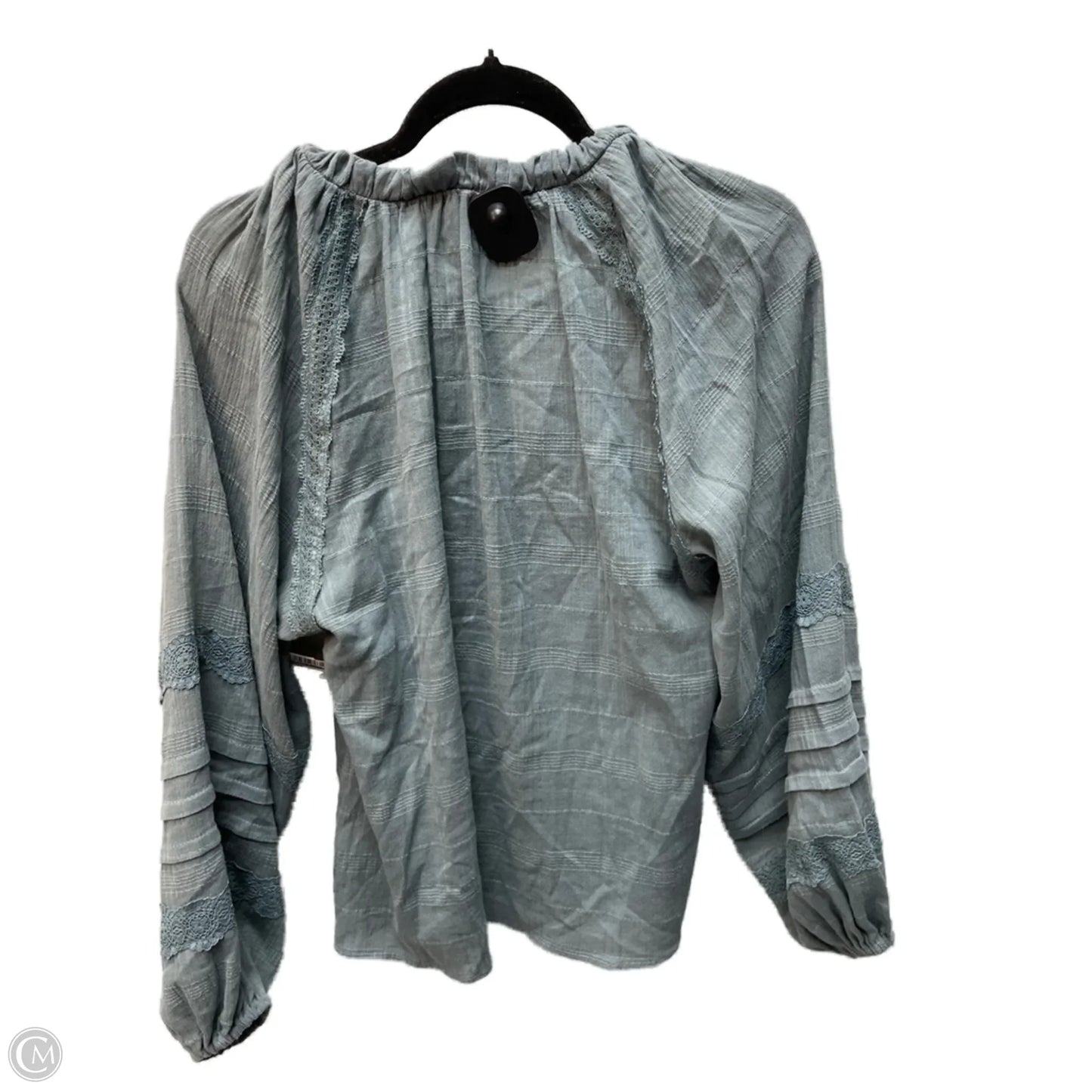 Top Long Sleeve By Wonderly In Blue, Size: M