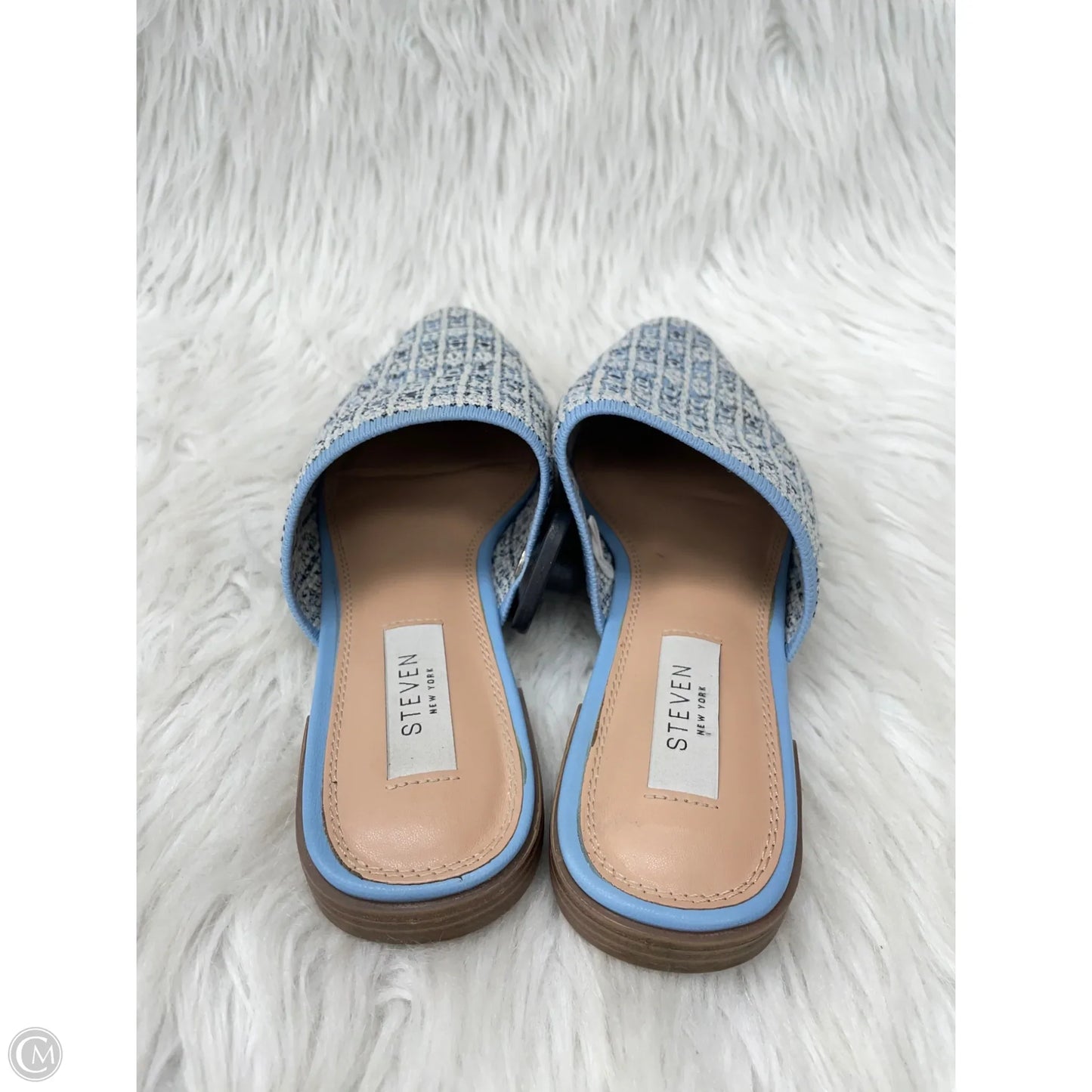 Shoes Flats By steven - In Blue & Cream, Size: 6.5