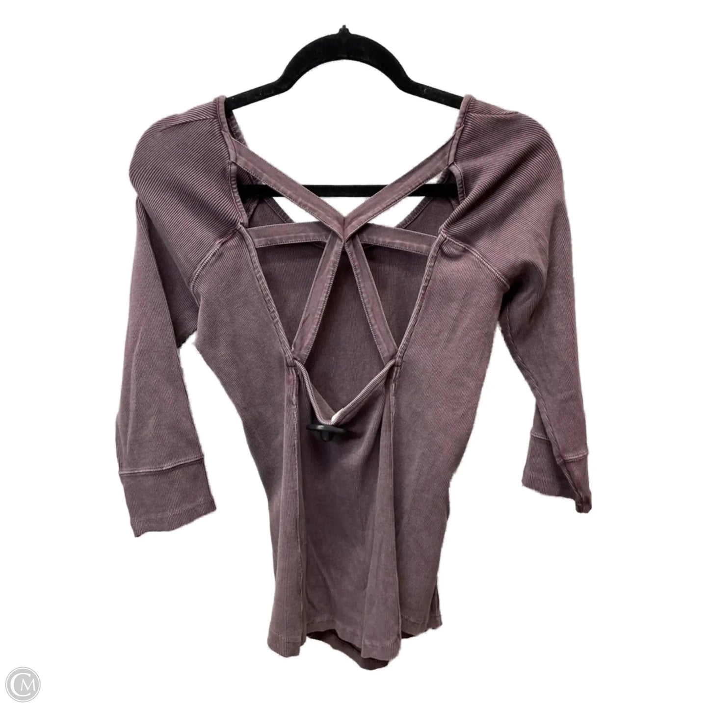 Top 3/4 Sleeve By Free People In Purple, Size: M
