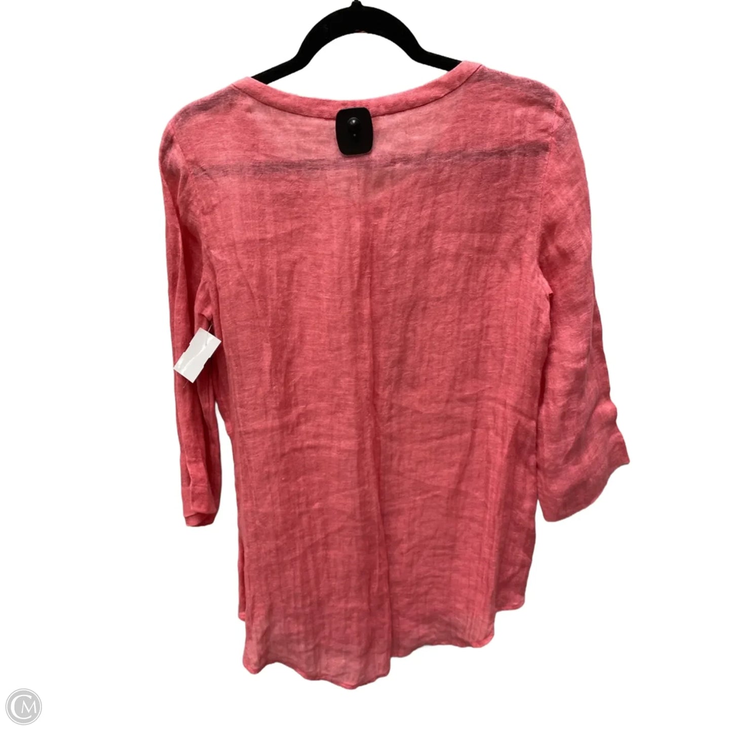 Top 3/4 Sleeve By Eileen Fisher In Pink, Size: S