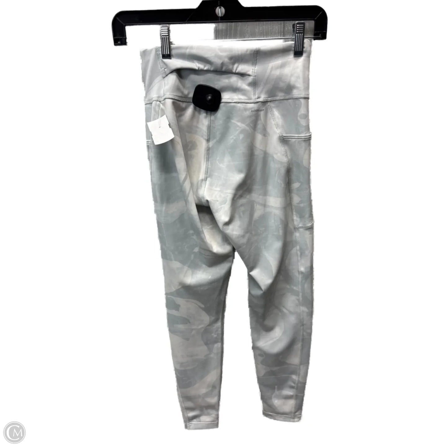 Athletic Leggings By Adidas In Grey & Yellow, Size: S