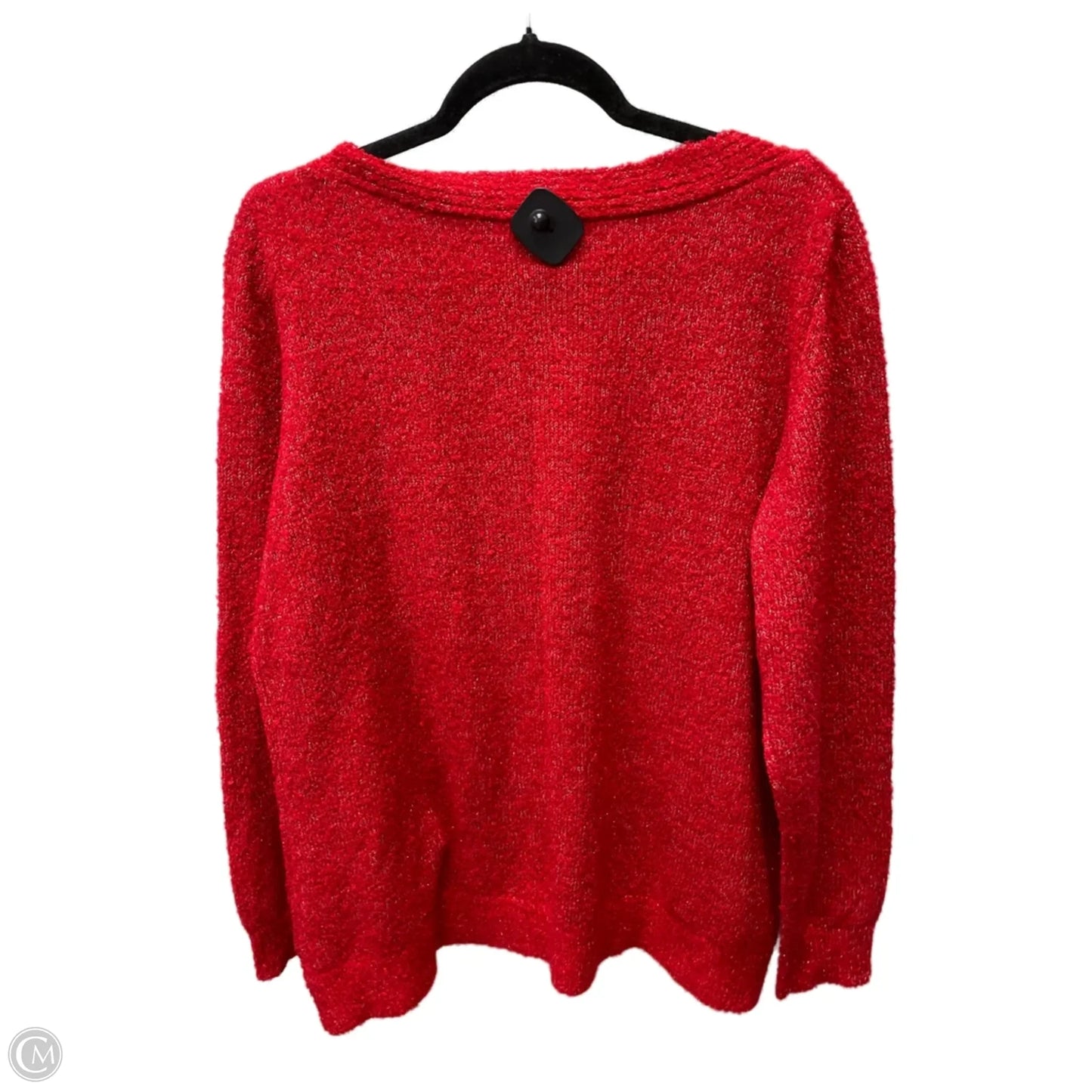 Sweater By Croft And Barrow In Gold & Red, Size: 1x