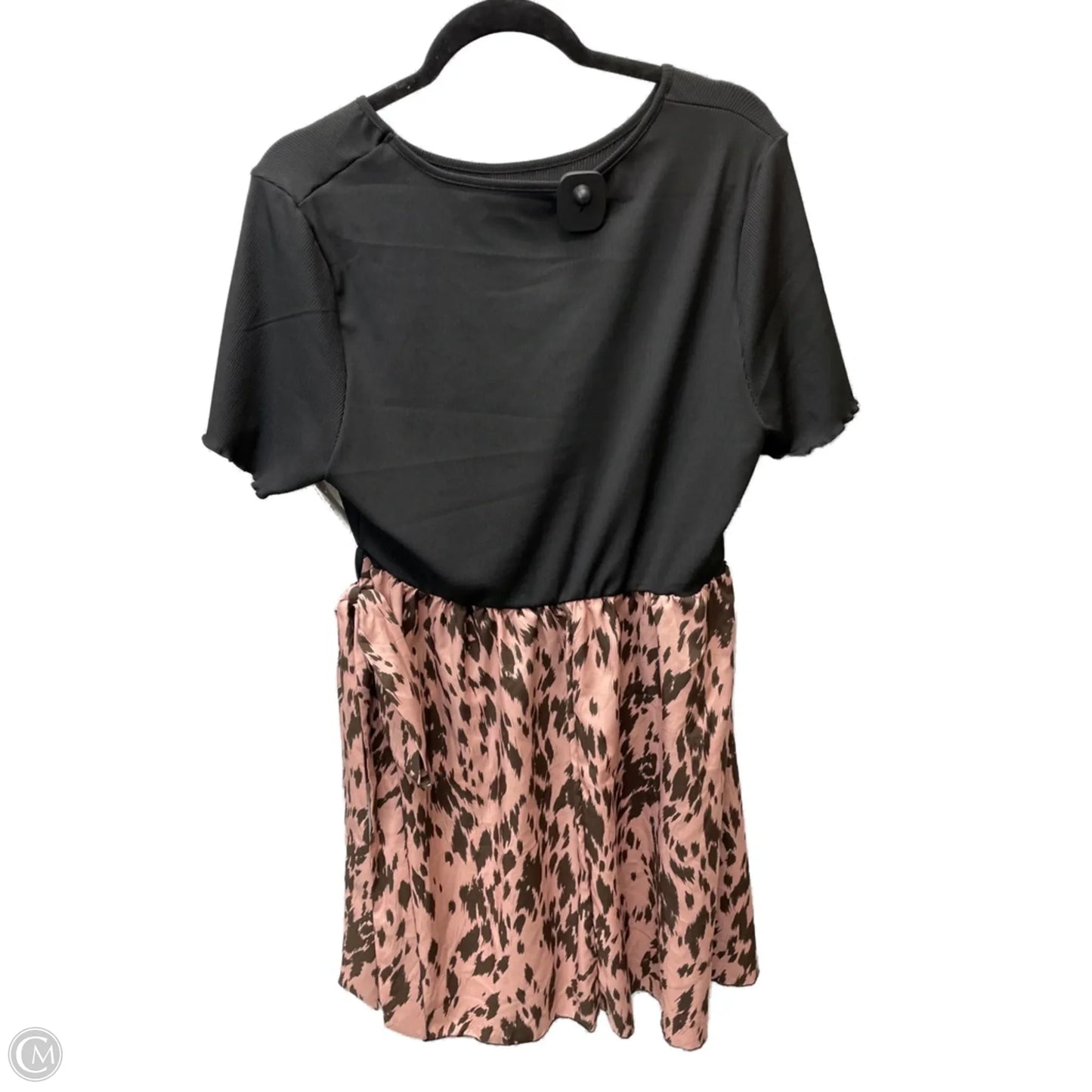 Dress Casual Short By Shein In Black & Pink, Size: 1x