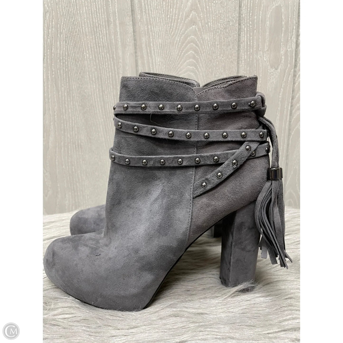 Boots Ankle Heels By Jessica Simpson In Grey, Size: 8