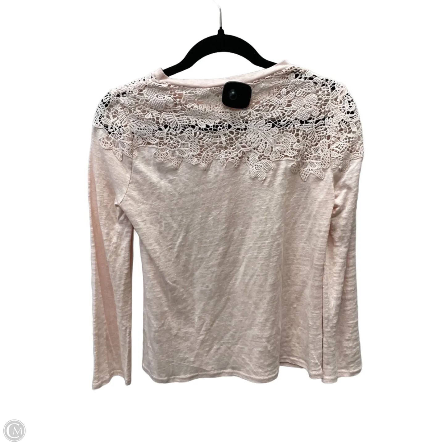 Top Long Sleeve By Rebecca Taylor In Pink, Size: S