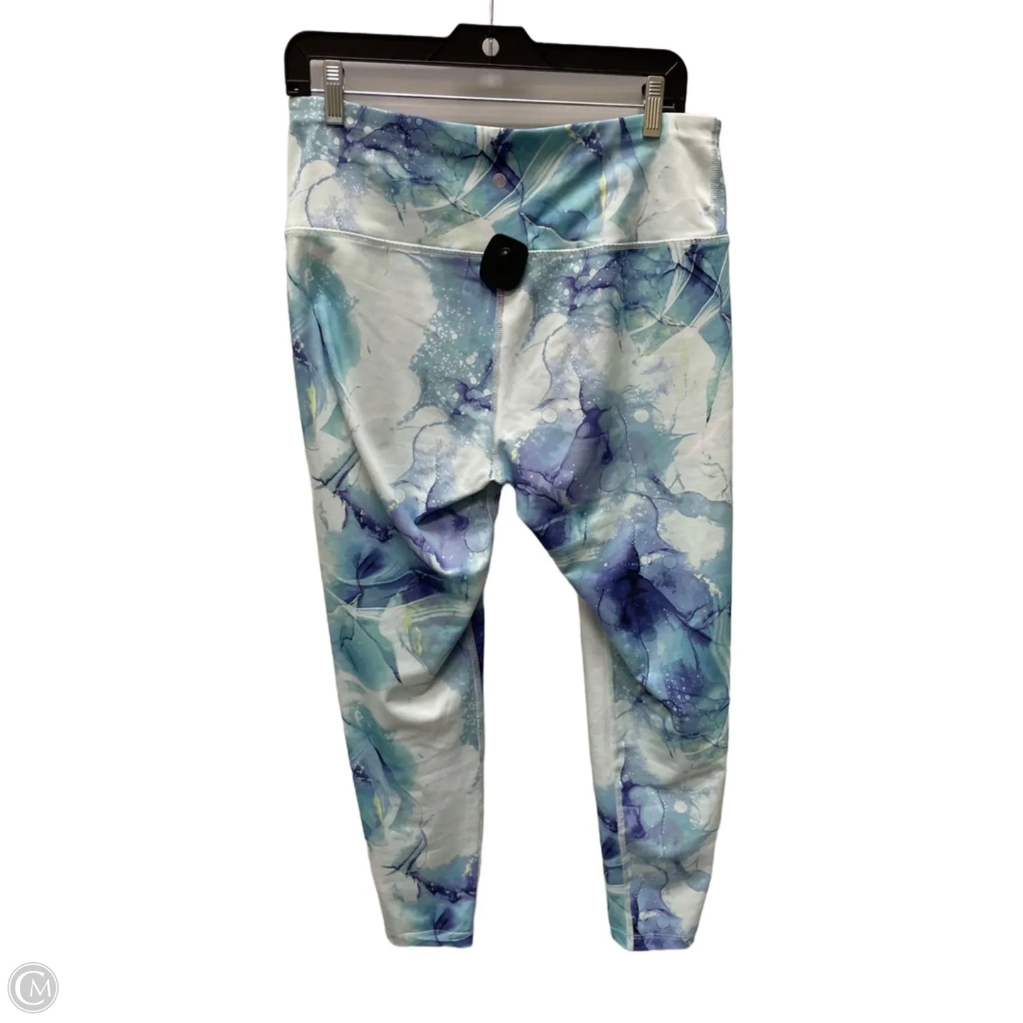 Athletic Leggings By Apana In Aqua, Size: L