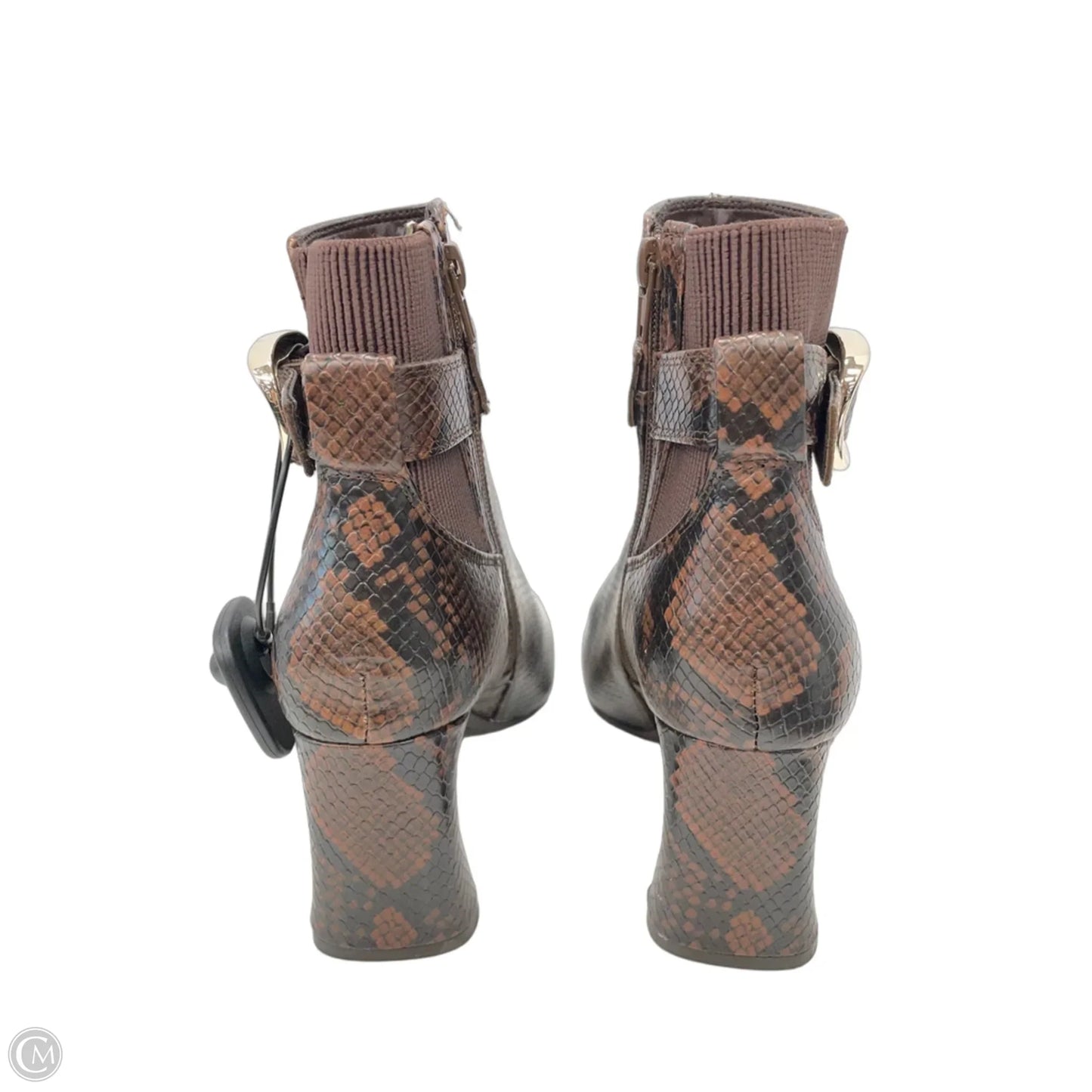 Boots Ankle Heels By Kelly And Katie In Snakeskin Print, Size: 7