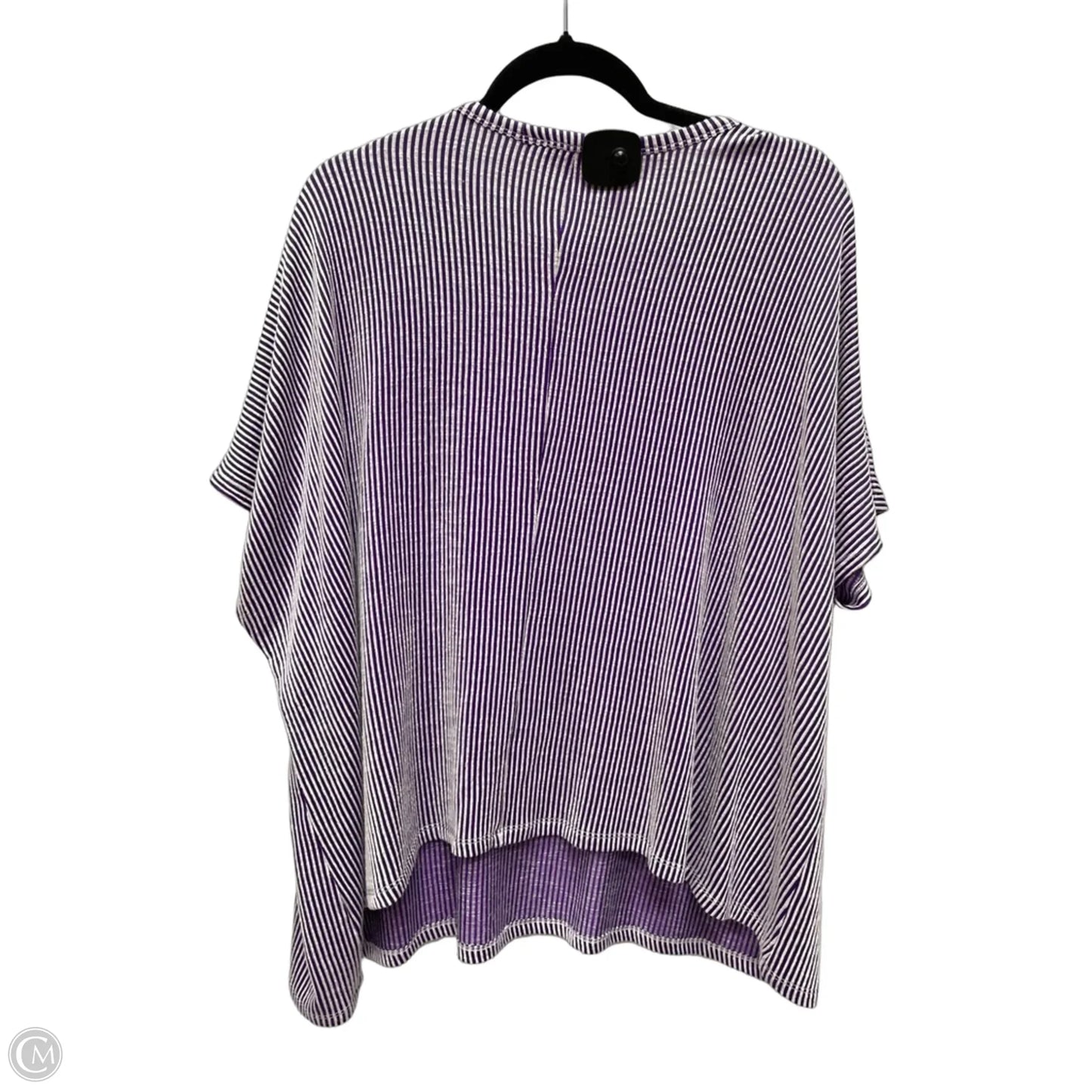 Top Short Sleeve By Zenana In Purple, Size: L