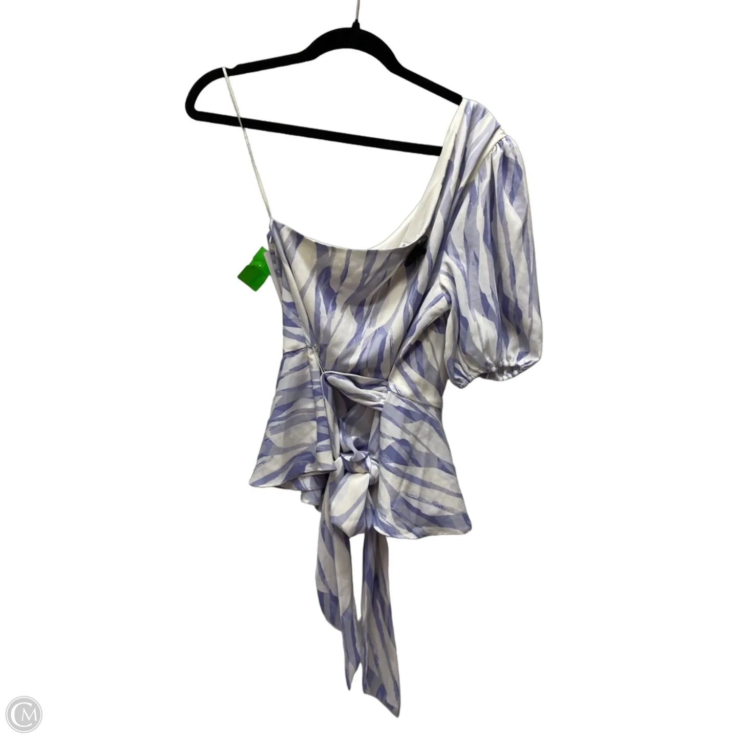 Top Sleeveless By Nine West Apparel In Blue & Cream, Size: L