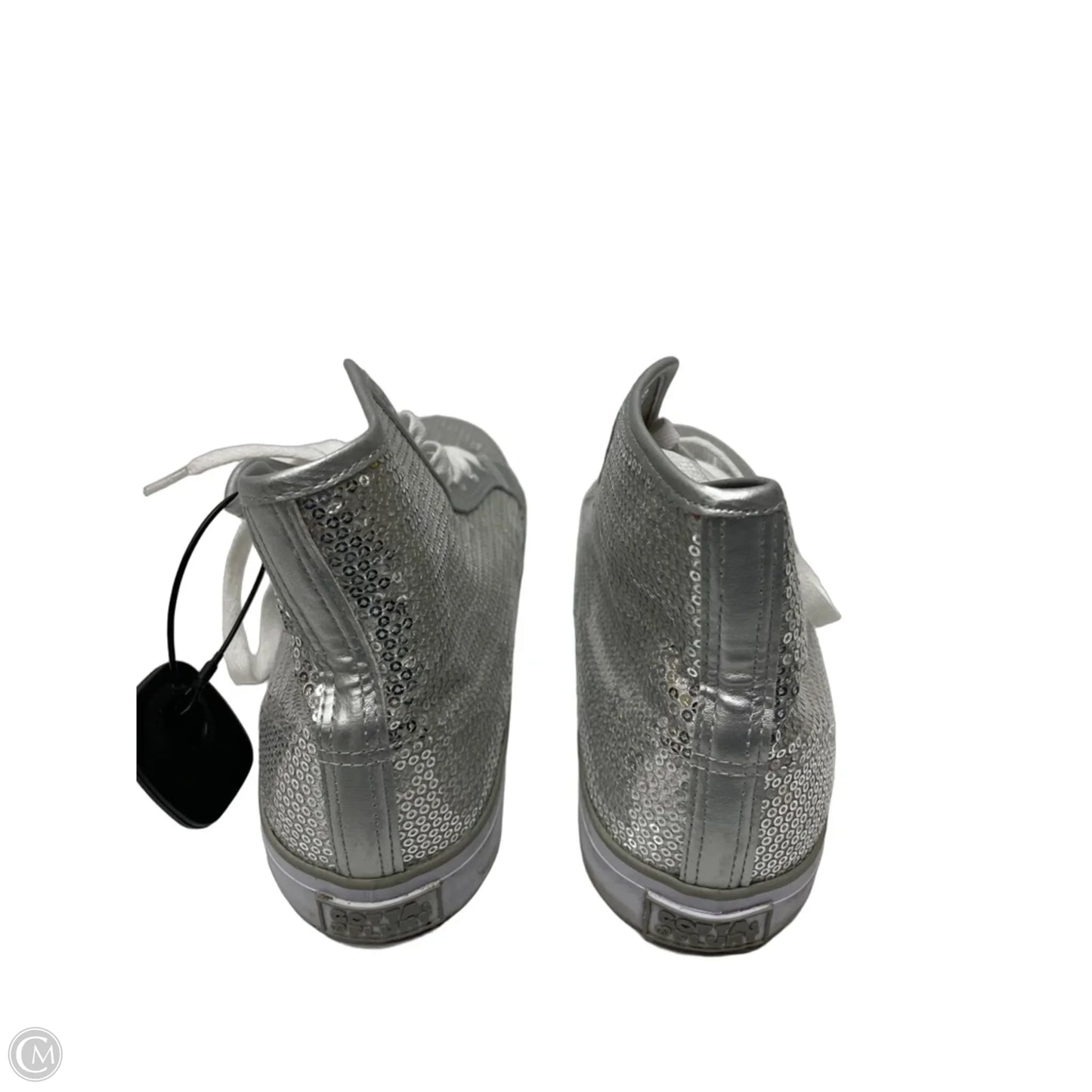 Shoes Sneakers By Clothes Mentor In Silver, Size: 9.5