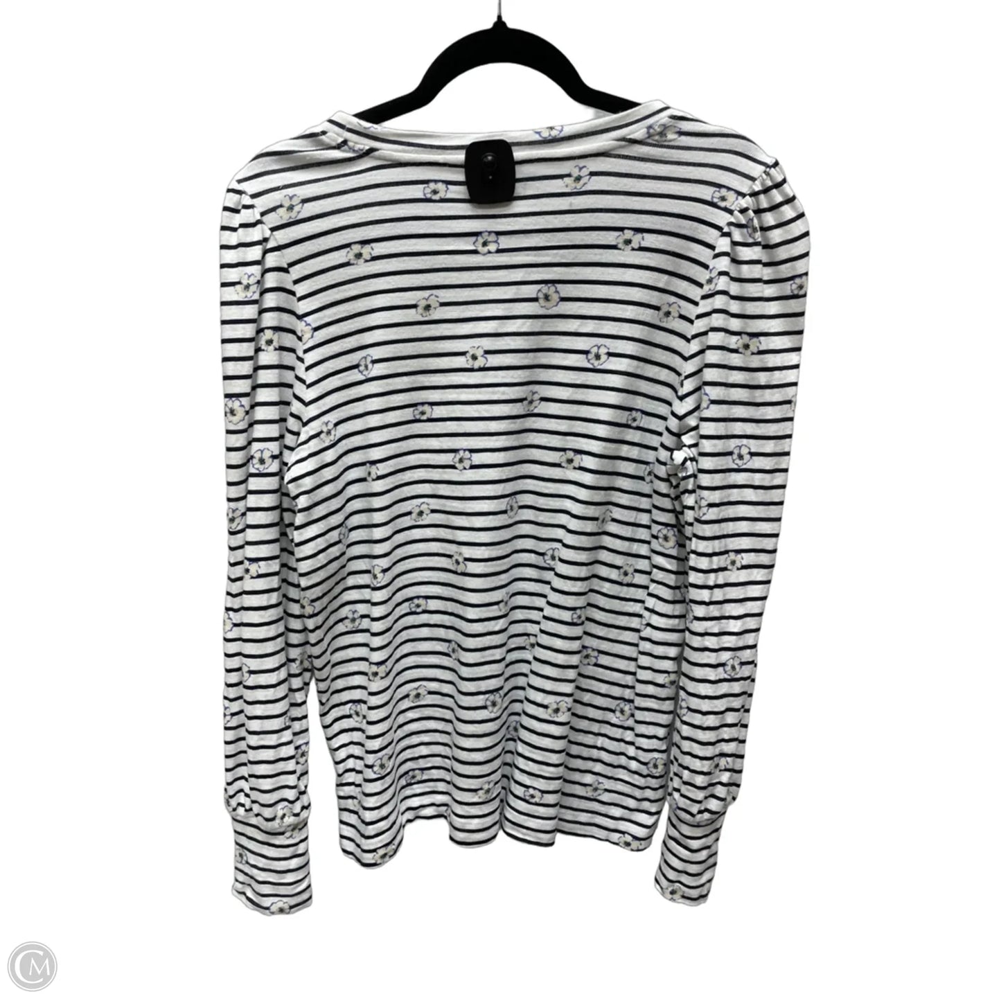 Top Long Sleeve By Loft In Striped Pattern, Size: L
