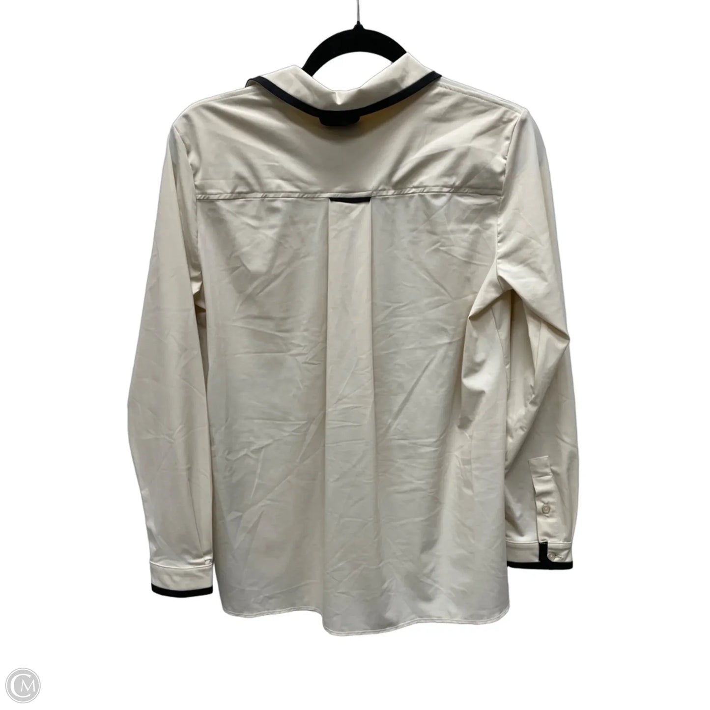 Top Long Sleeve By Lysse In Black & Cream, Size: S