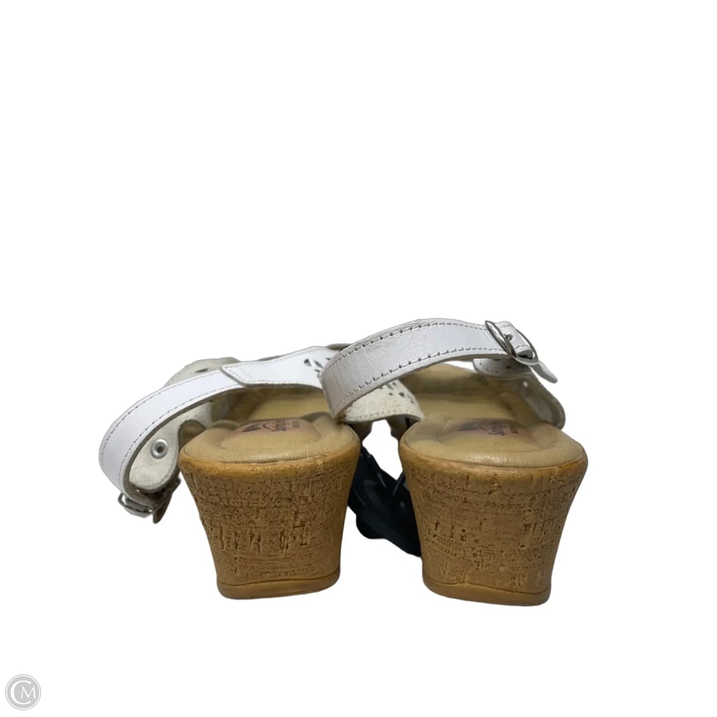 Sandals Heels Wedge By Spring Step In White, Size: 9.5