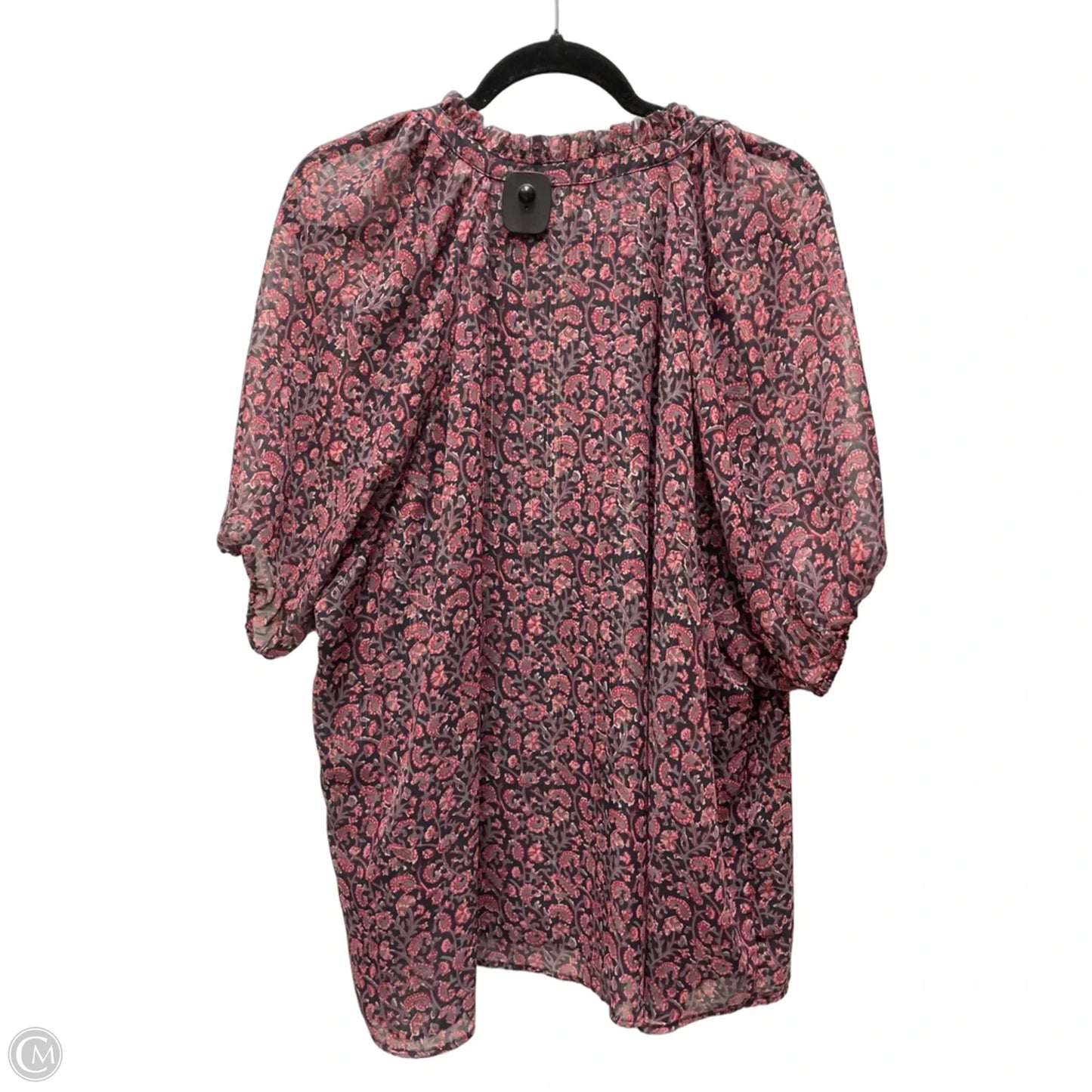 Top Short Sleeve By Philosophy In Paisley Print, Size: 2x
