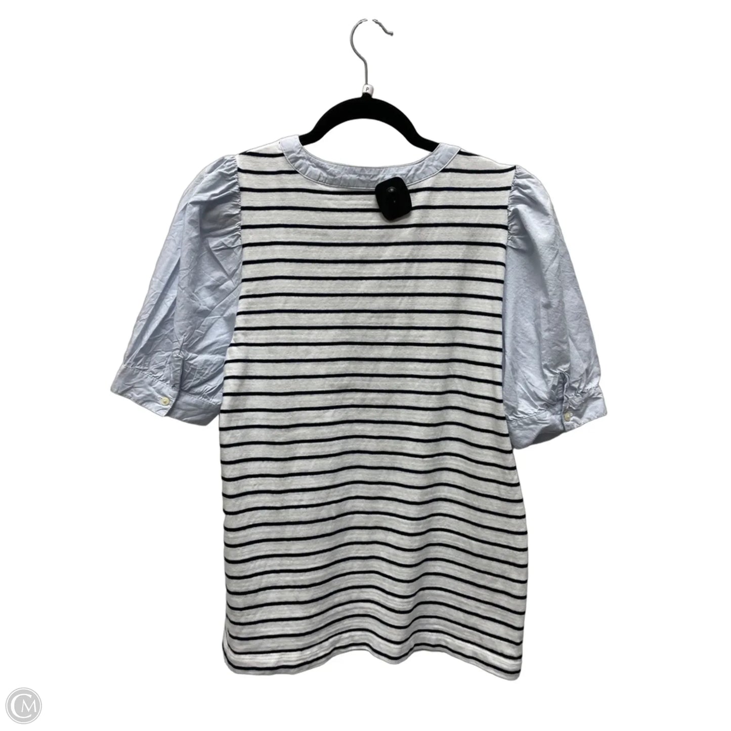 Top Short Sleeve By Loft In Striped Pattern, Size: Lp