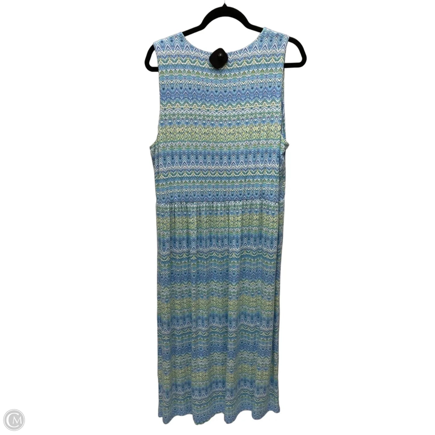 Dress Casual Maxi By J. Jill In Blue & Green, Size: Xl