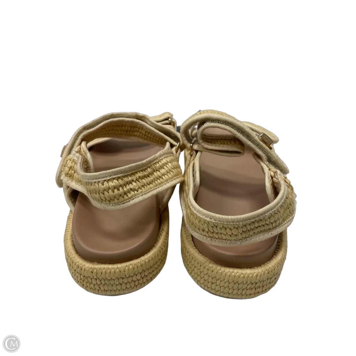 Sandals Heels Platform By Clothes Mentor In Tan, Size: 9