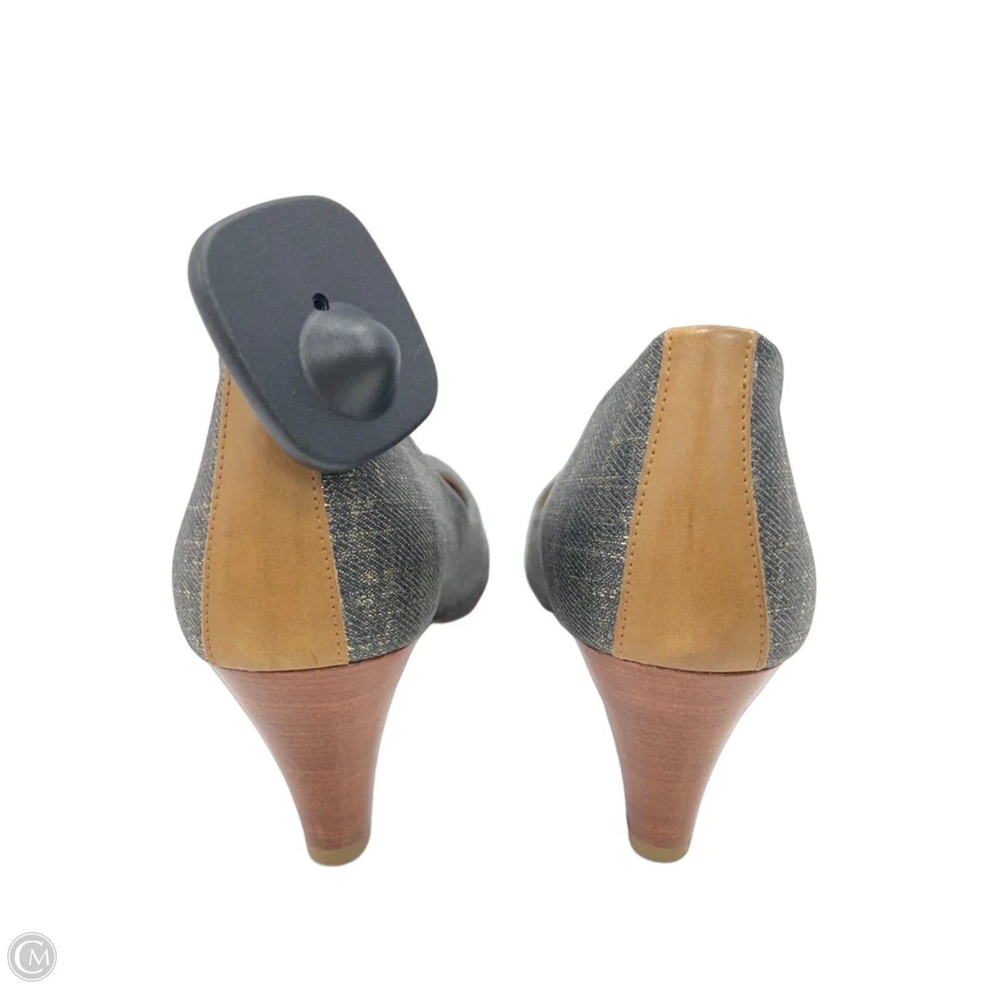 Shoes Heels Kitten By Lodi In Blue & Gold, Size: 6