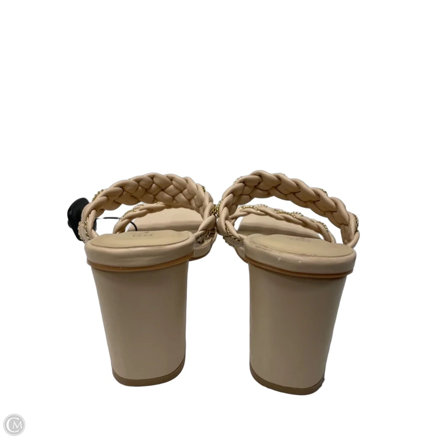 Sandals Heels Block By Clothes Mentor In Tan, Size: 11