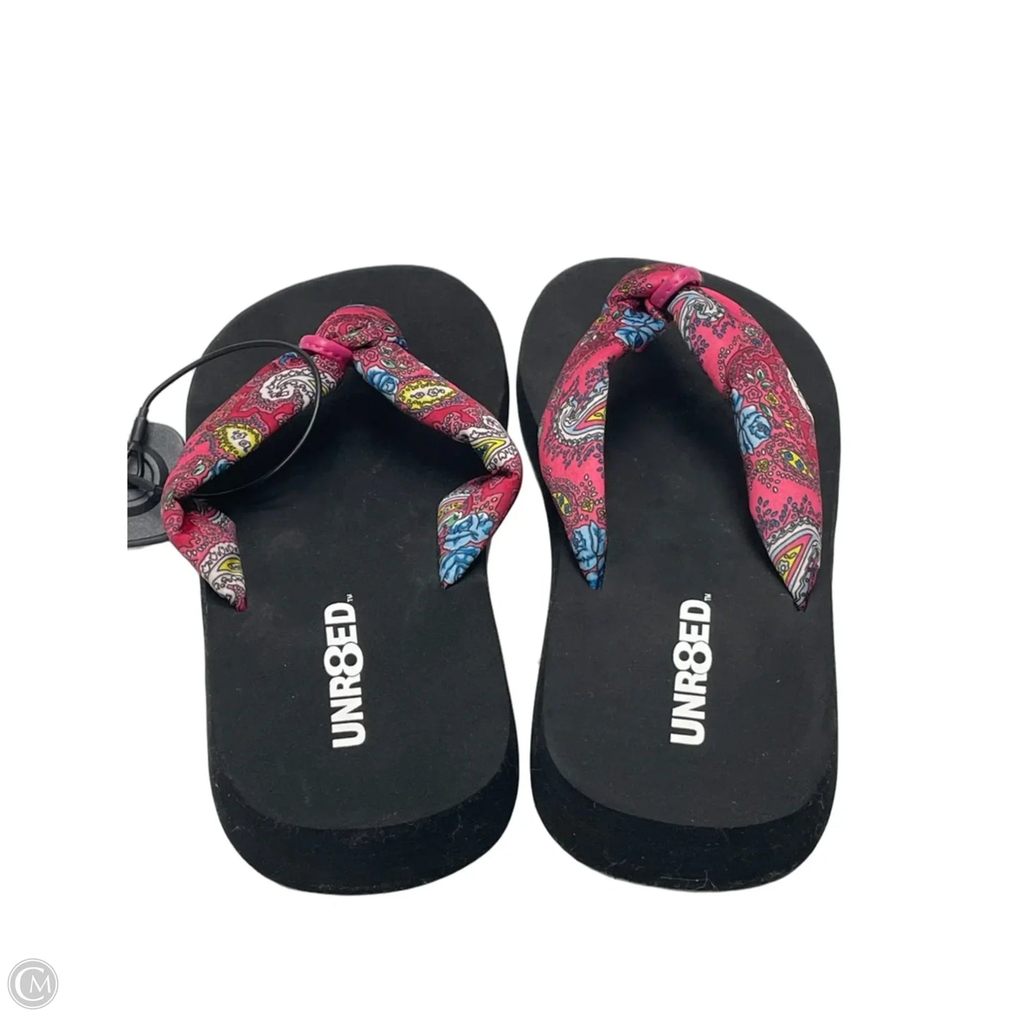 Sandals Flip Flops By unr8ed In Paisley Print, Size: 7