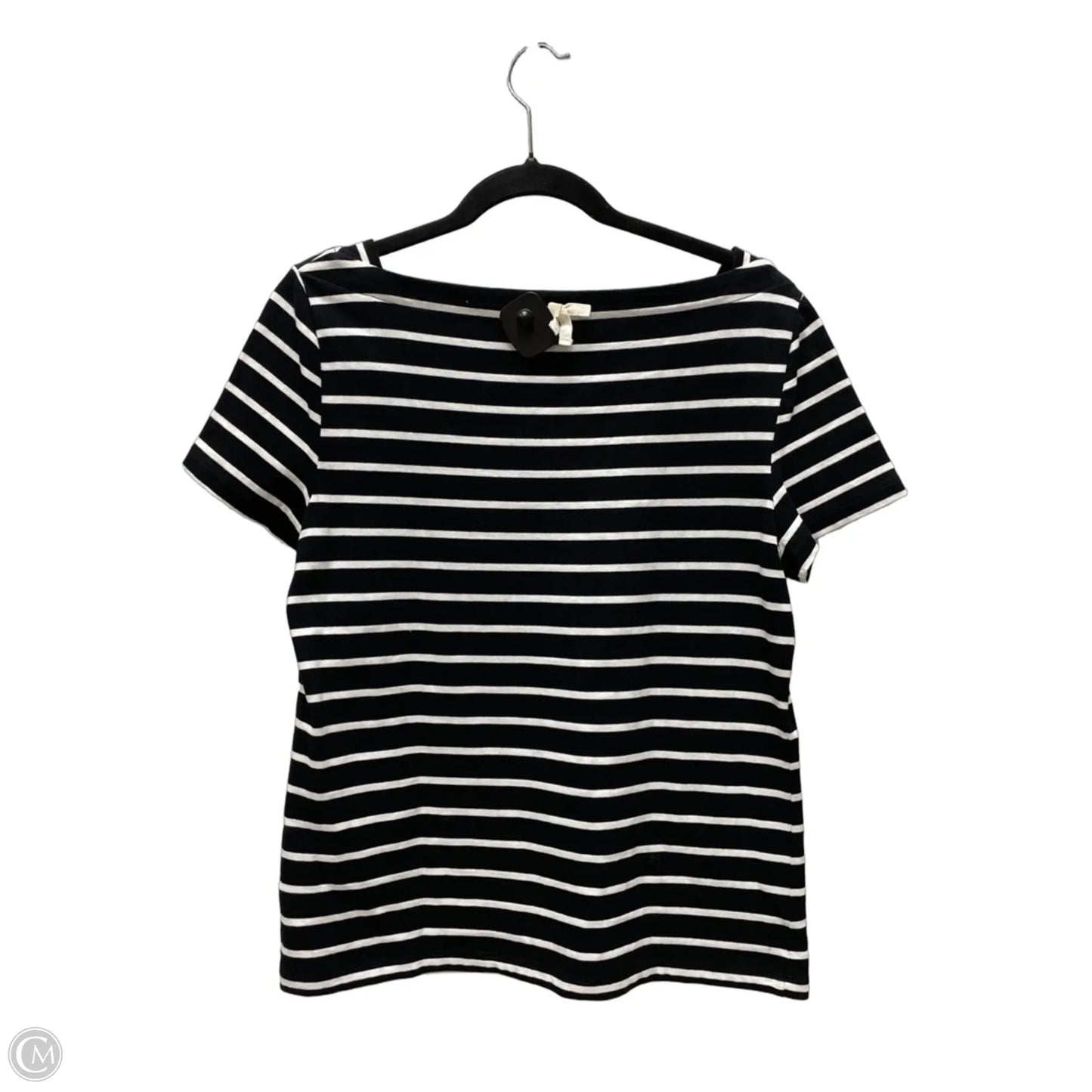 Top Short Sleeve Designer By Kate Spade In Striped Pattern, Size: L