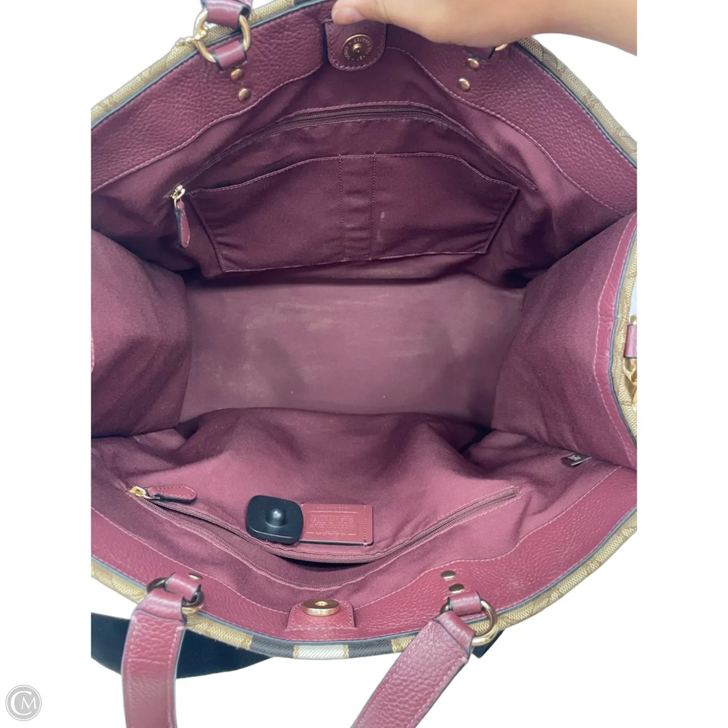 Tote Designer By Coach, Size: Large
