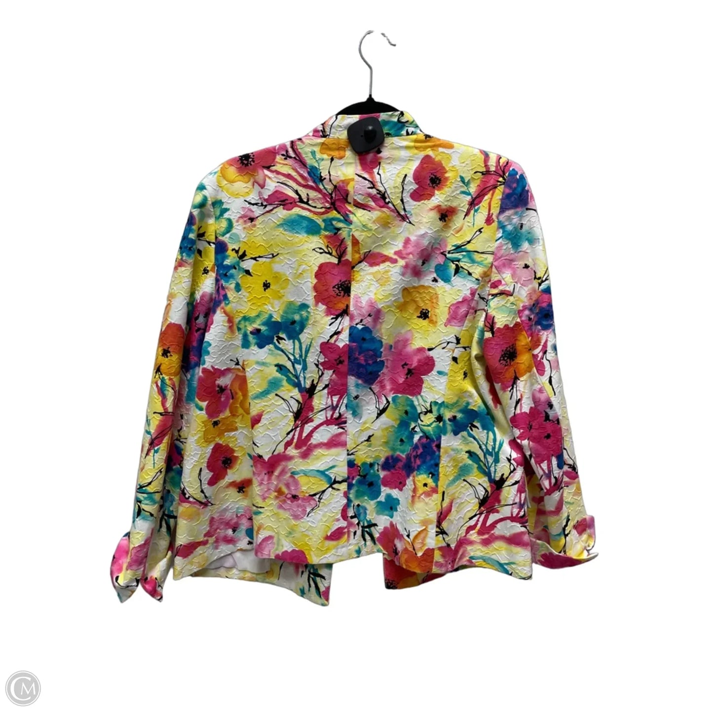 Blazer By Investments In Floral Print, Size: L