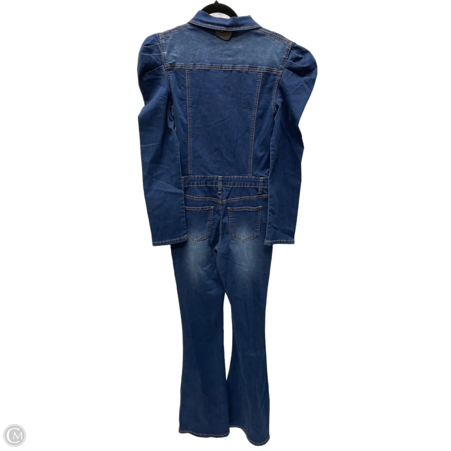 Jumpsuit By Labeled Couture In Blue Denim, Size: S