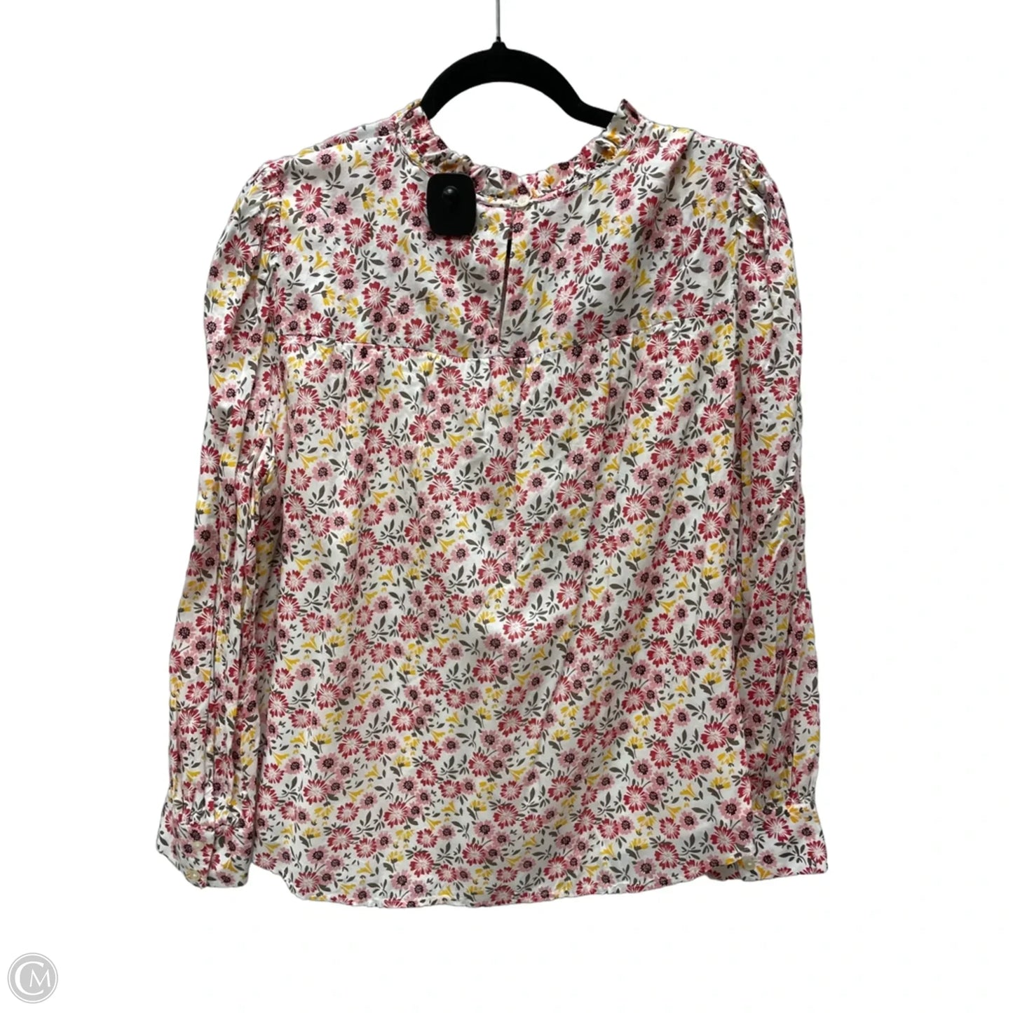 Top Long Sleeve By Loft In Floral Print, Size: L