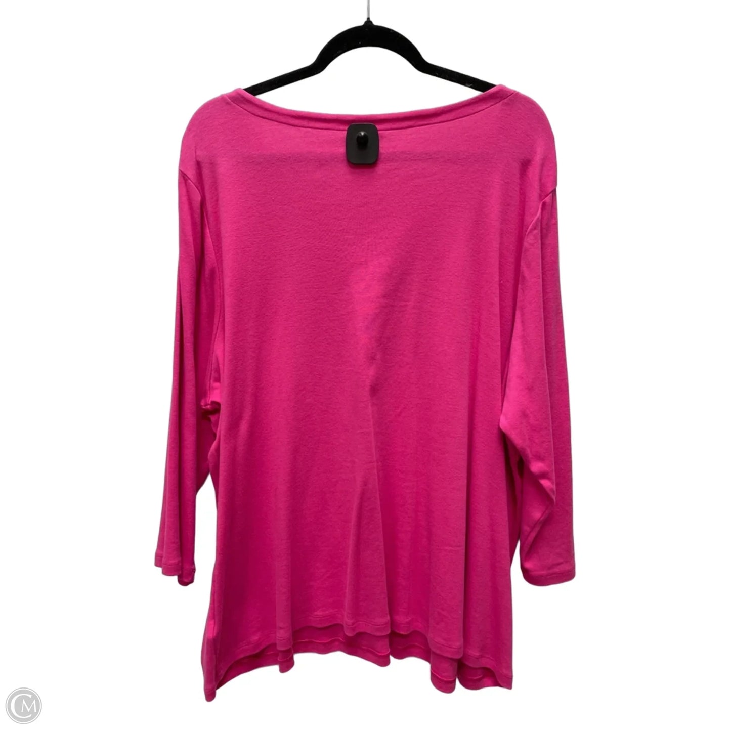 Top 3/4 Sleeve By Talbots In Pink, Size: 3x