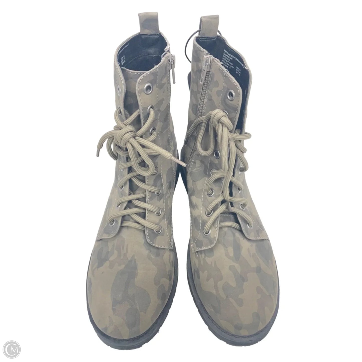 Boots Combat By Time And Tru In Camouflage Print, Size: 10