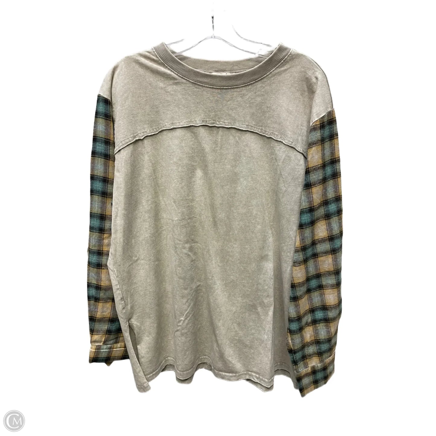 Top Long Sleeve By Easel In Green, Size: M