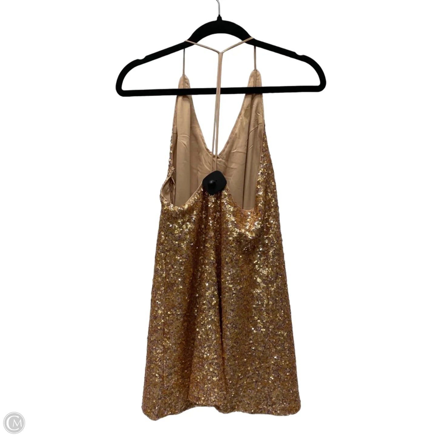 Dress Party Short By Honey Punch In Gold & Orange, Size: S
