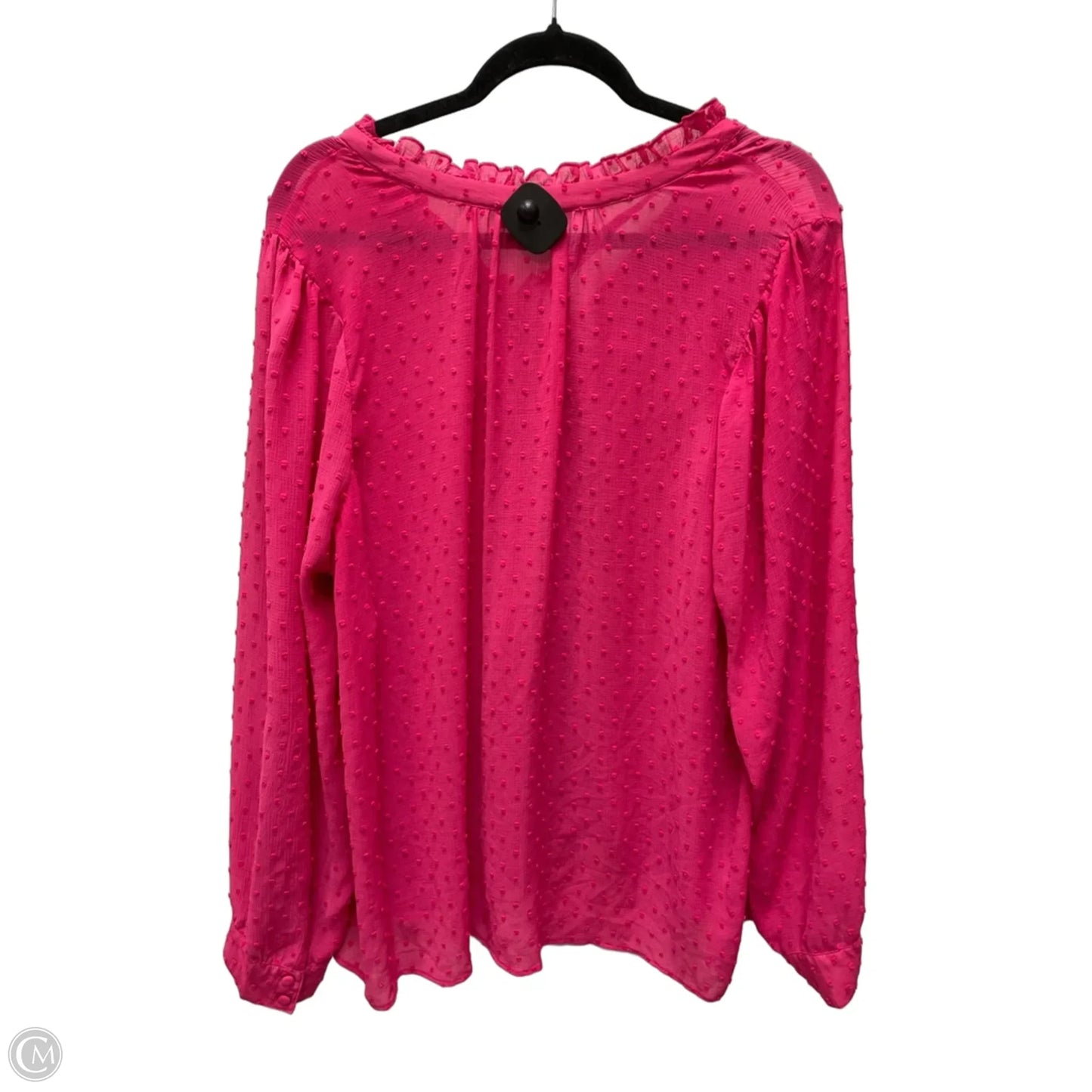Blouse Long Sleeve By Torrid In Pink, Size: 1x