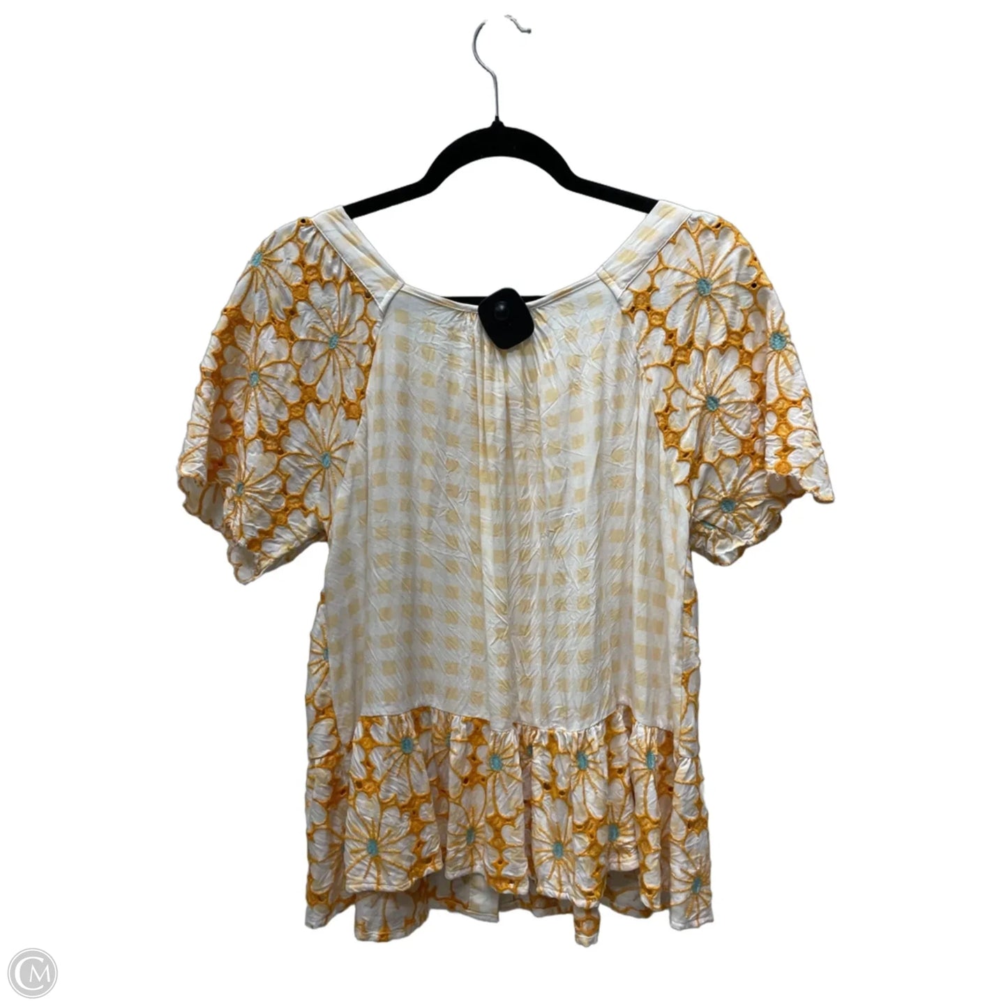 Top Short Sleeve By Grand And Greene In Floral Print, Size: M