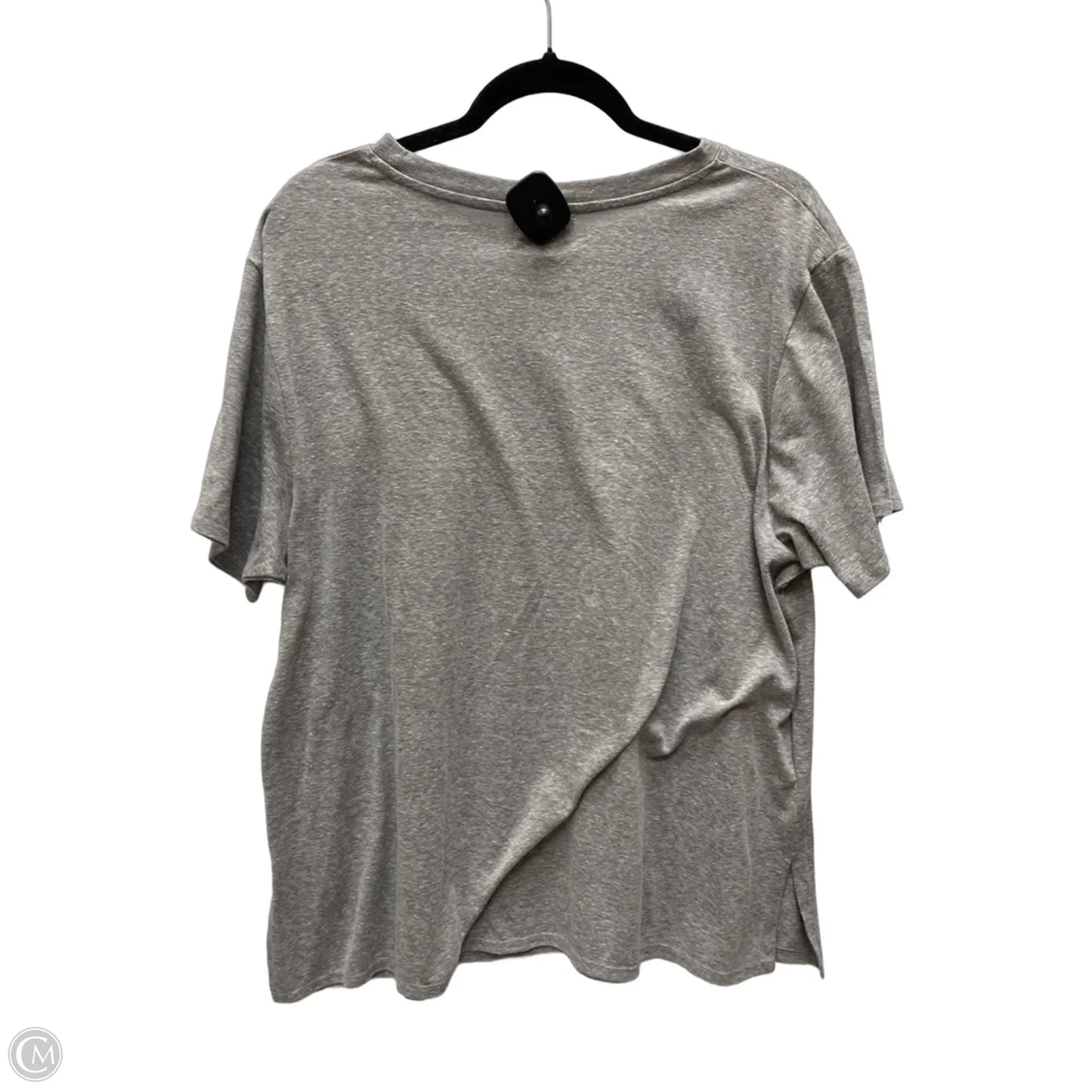 Top Short Sleeve By Mudpie In Grey & White, Size: M