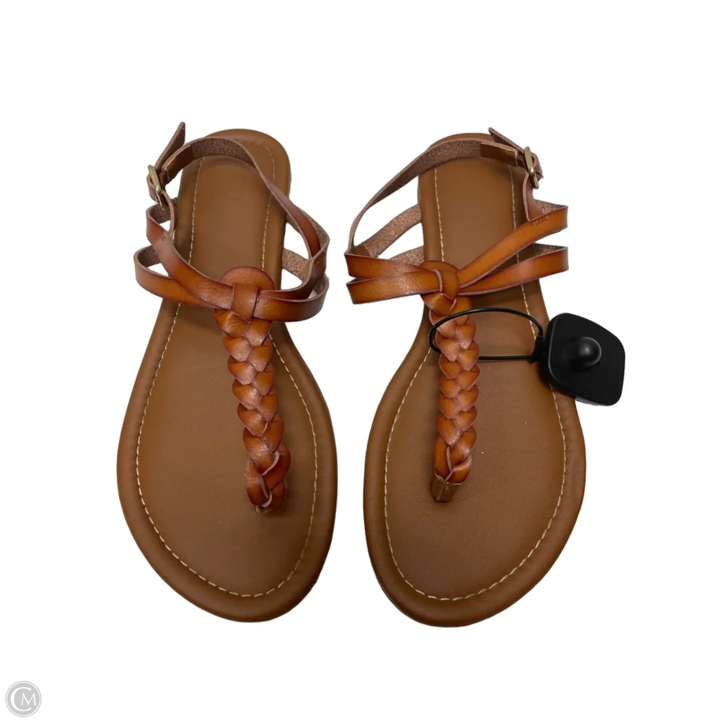 Sandals Flats By Clothes Mentor In Brown, Size: 10