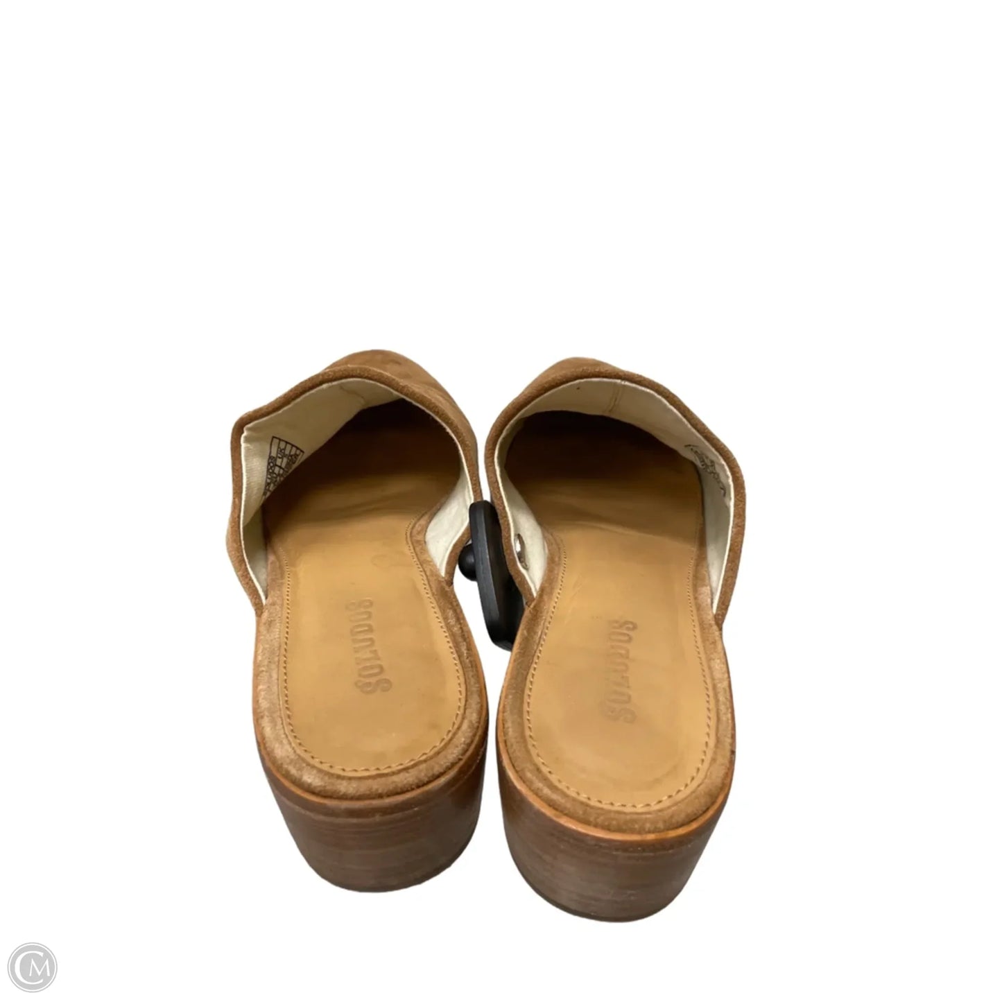 Sandals Heels Block By Soludos In Brown, Size: 7