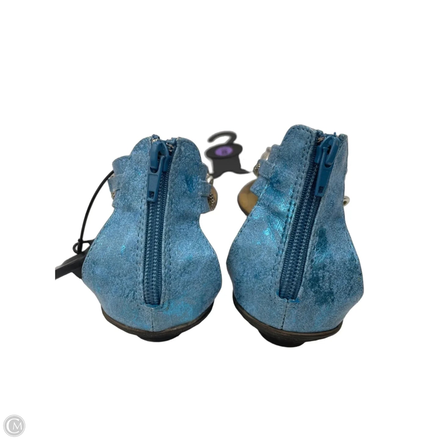 Sandals Flats By Yoki In Blue, Size: 8